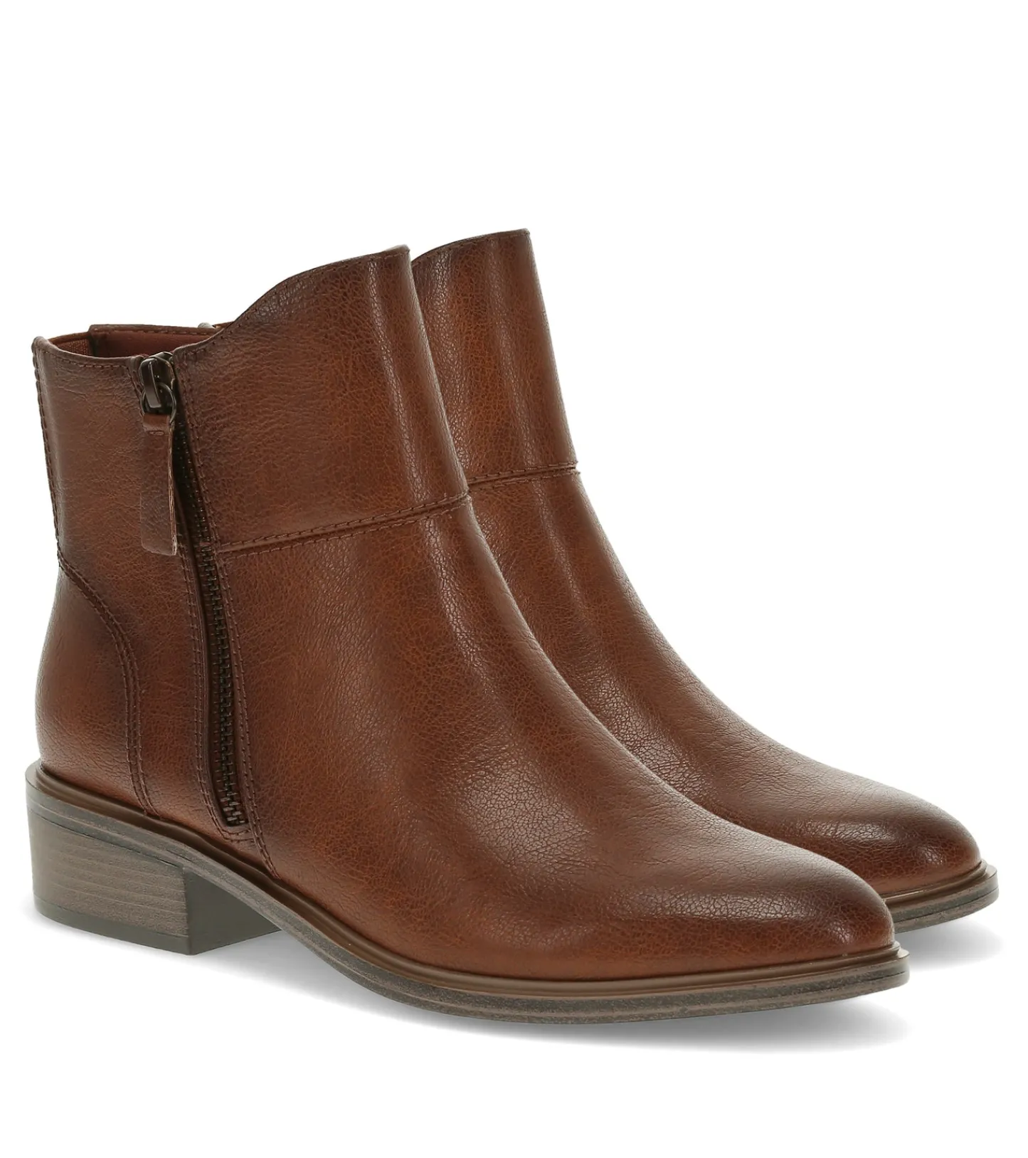 Baretraps Booties^Alona Block Heel Bootie Cognac
