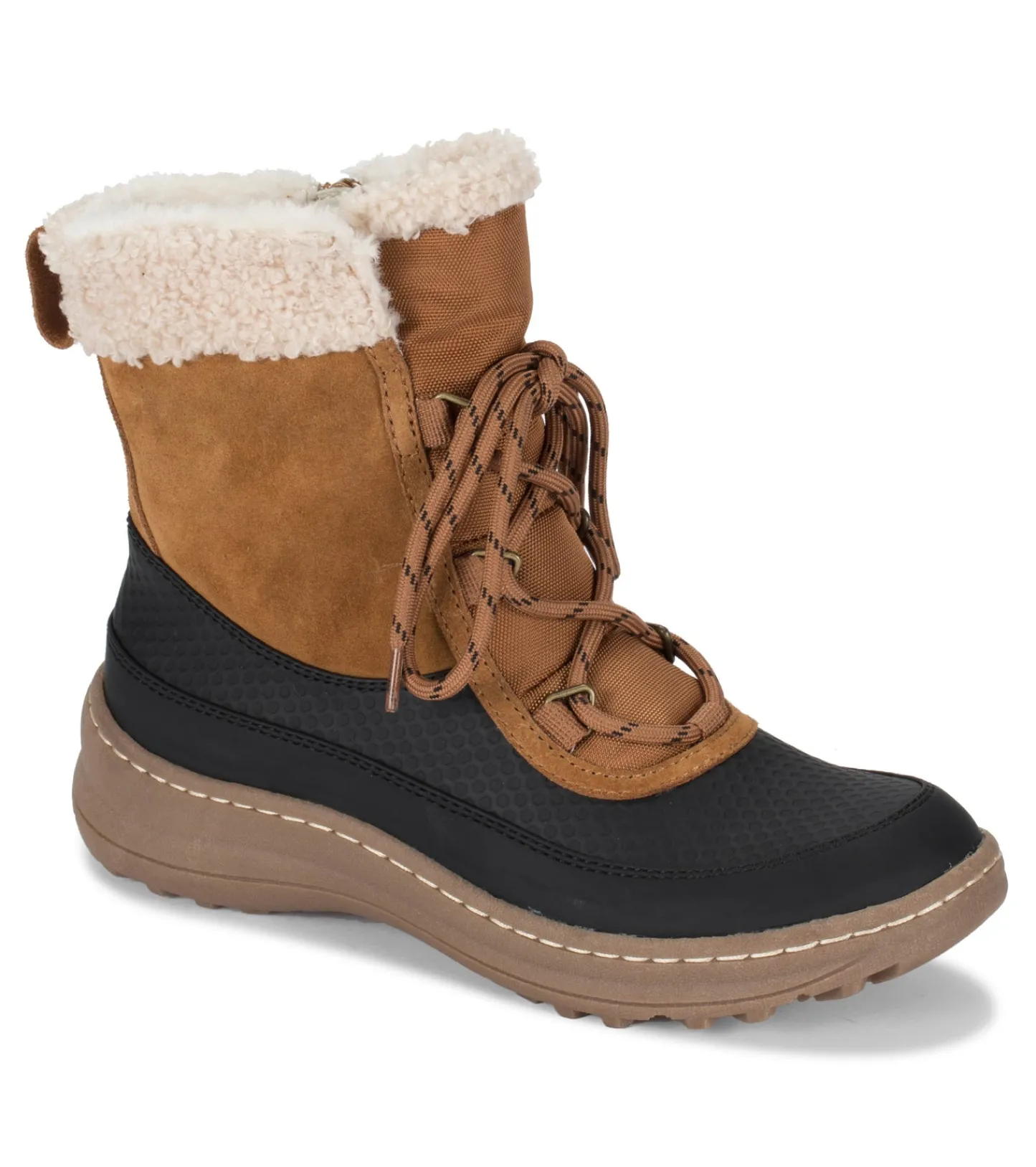 Baretraps Cold Weather Boots^Alta Cold Weather Bootie Cognac/BlackSuede