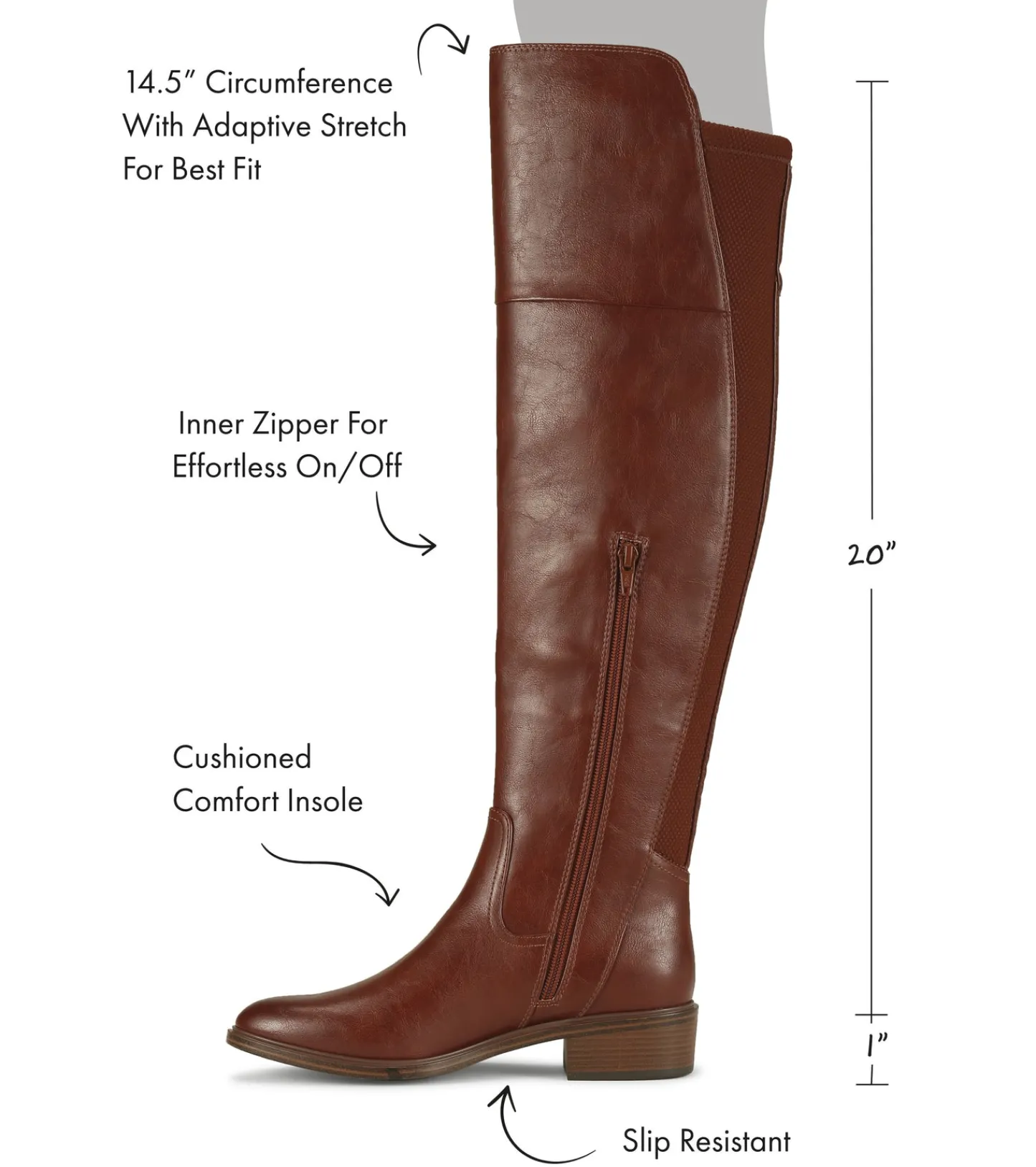 Baretraps Knee High Boots^Anika Tall Boot Mahogany
