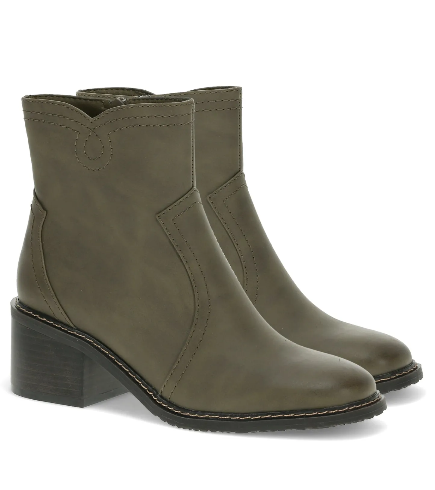Baretraps Booties^Calloway Block Heel Bootie MossMist