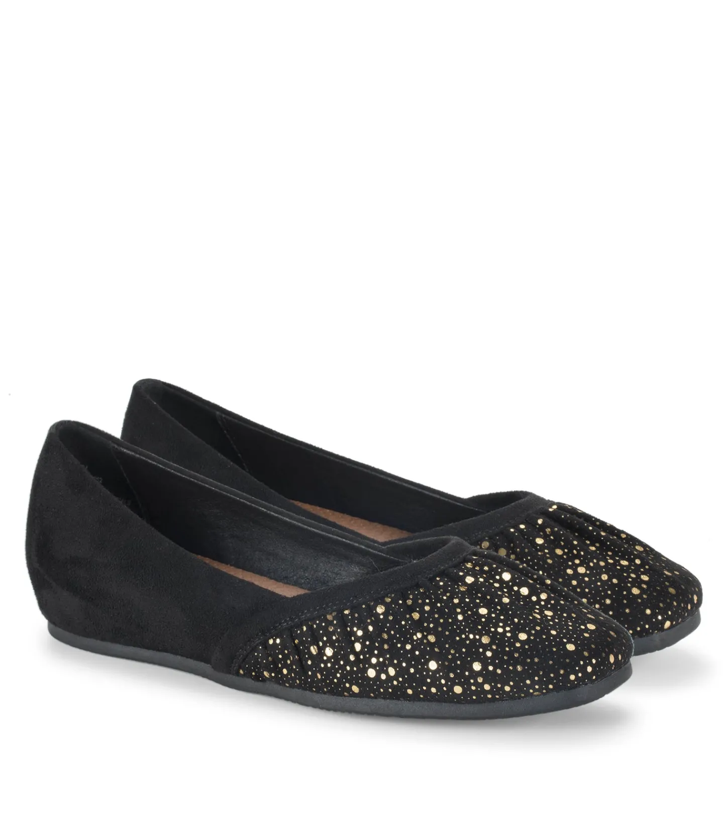 Baretraps Flats & Loafers^Charlie Flat Black/OldGold