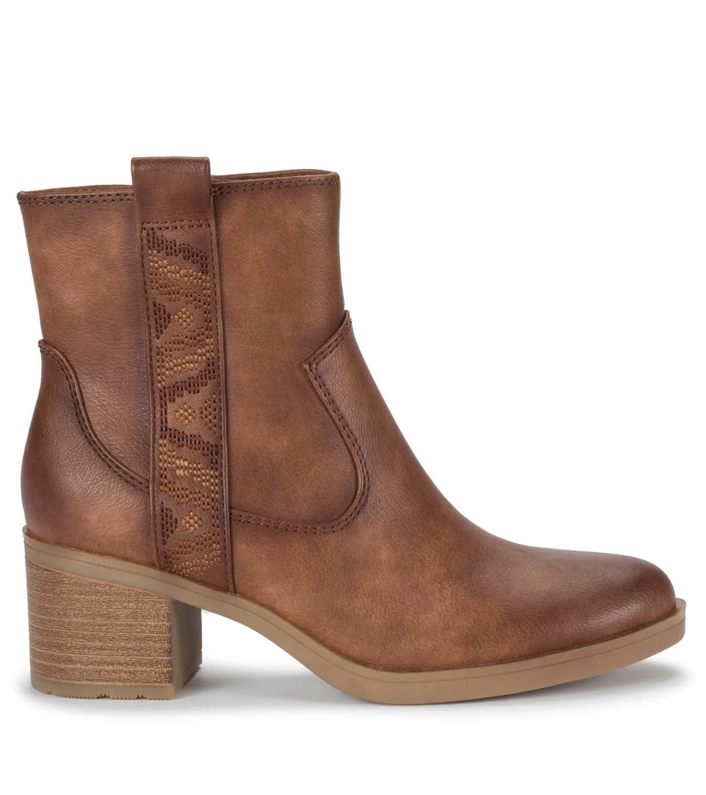 Baretraps Booties^Covina Block Heel Bootie BrushBrown