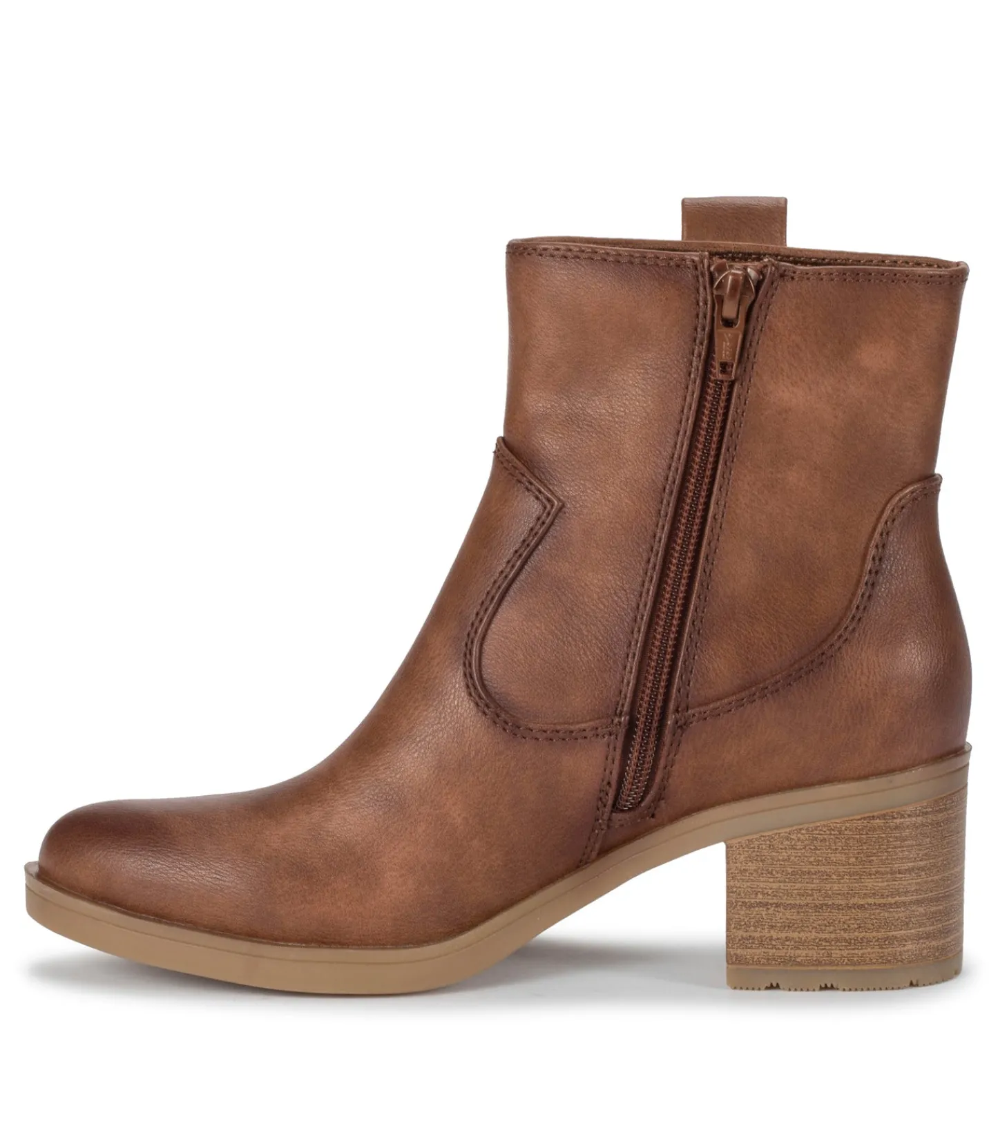 Baretraps Booties^Covina Block Heel Bootie BrushBrown