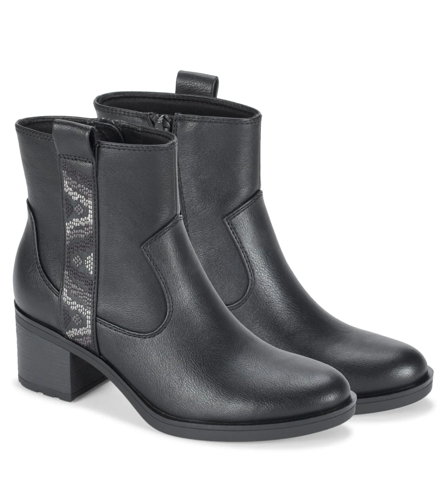 Baretraps Booties^Covina Block Heel Bootie Black
