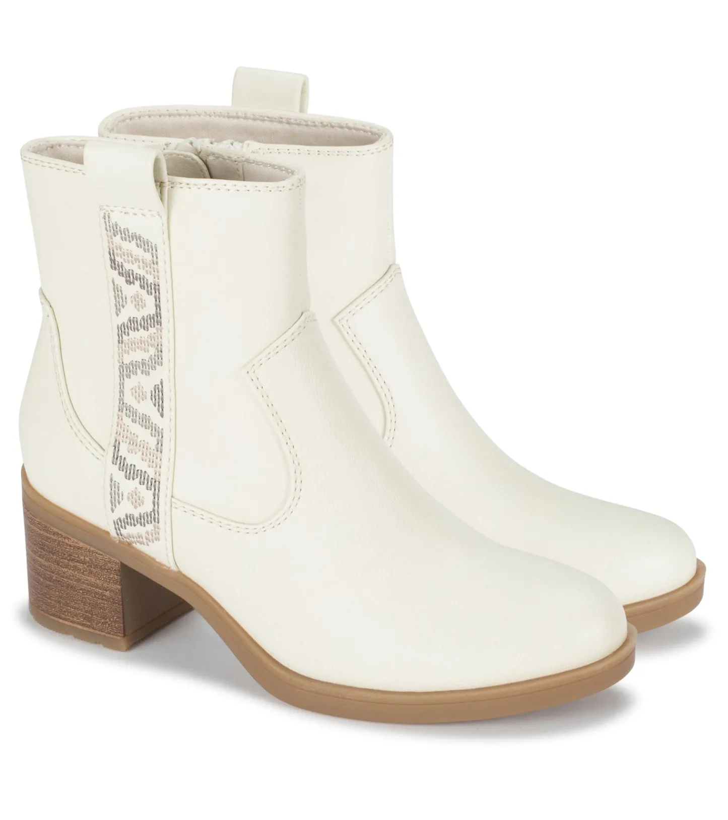 Baretraps Booties^Covina Block Heel Bootie Cream