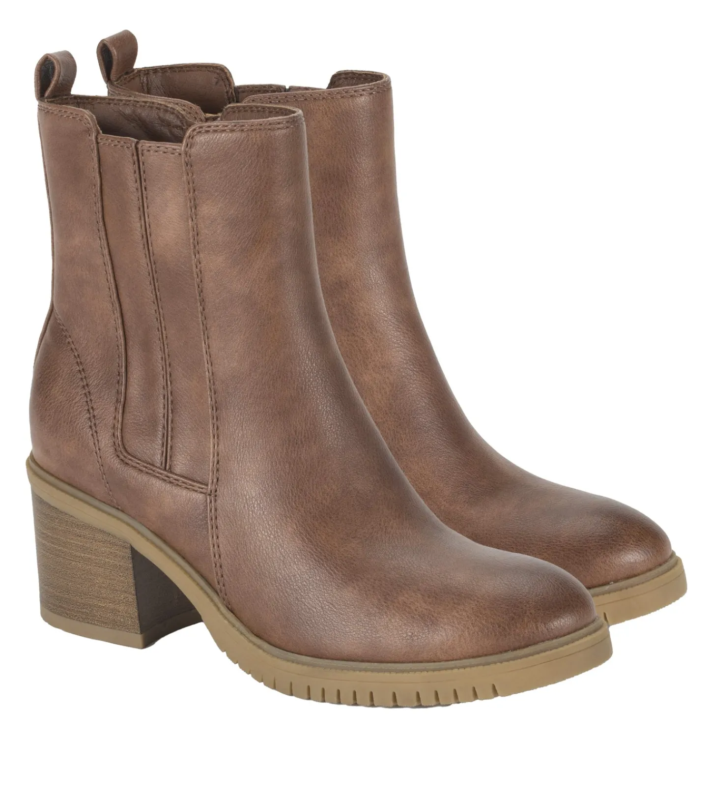 Baretraps Booties^Feeney Block Heel Boot BrushBrown