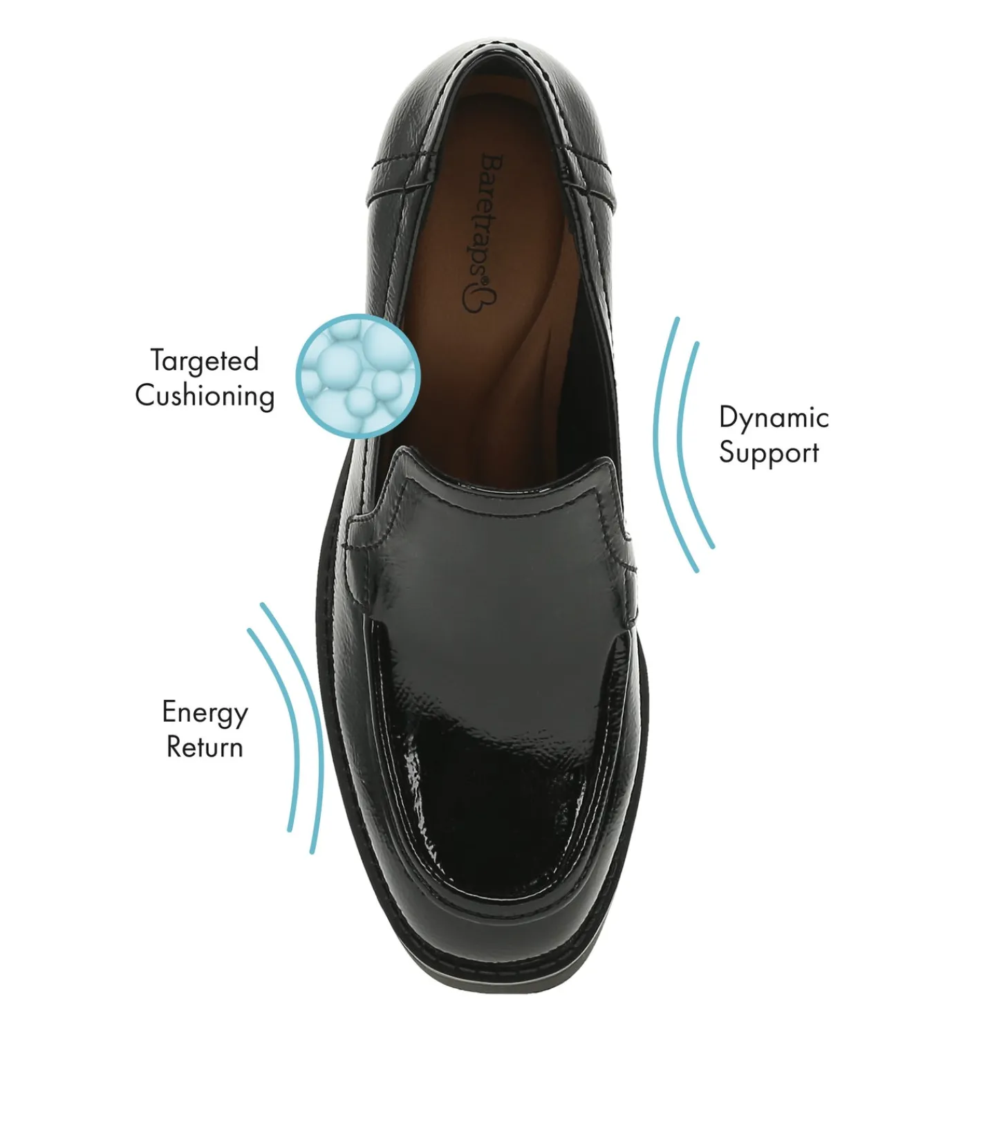 Baretraps Flats & Loafers | Dress Shoes^Gretel Block Heel Loafer BlackPatent