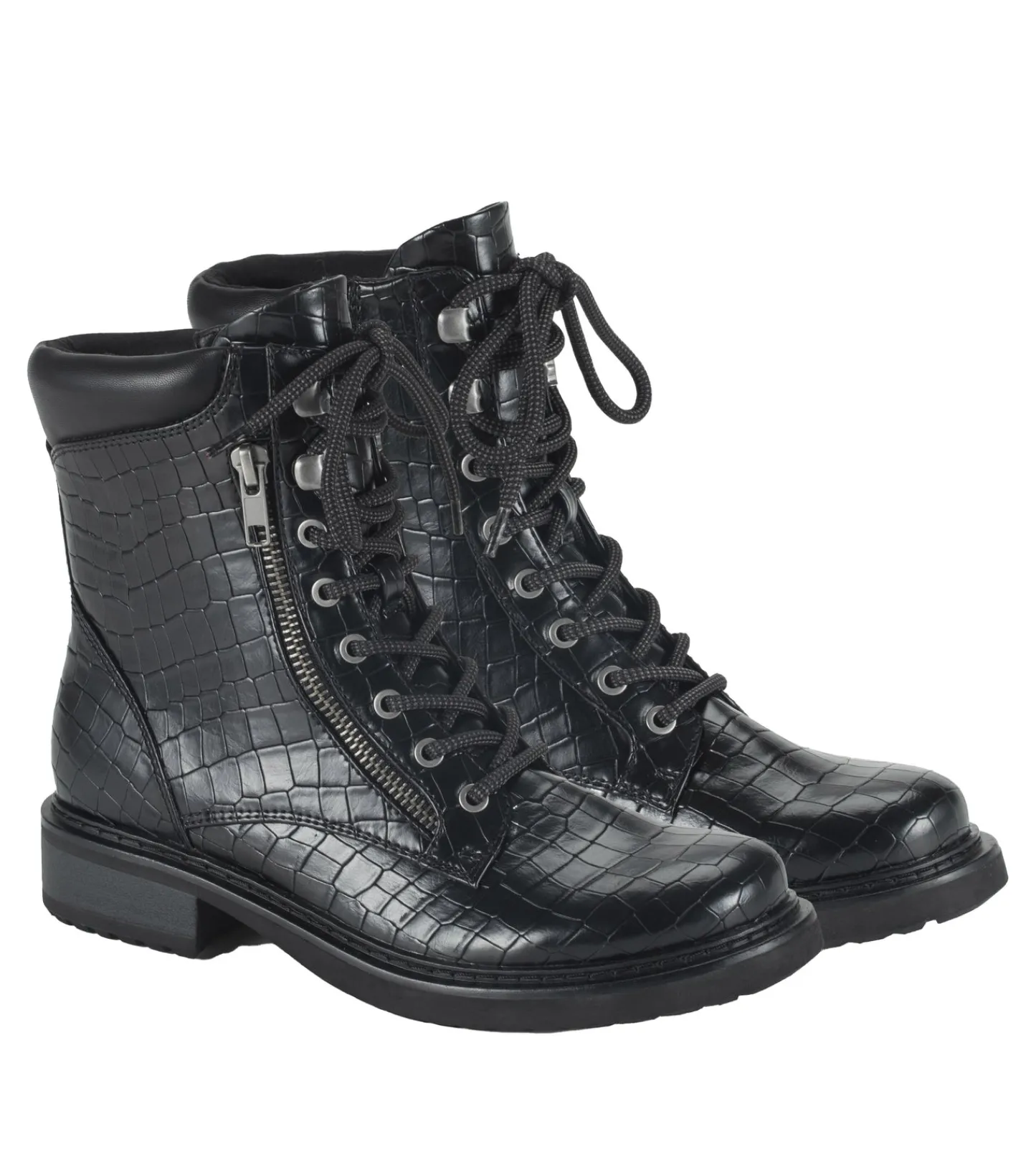 Baretraps Booties^Holden Lace Up Bootie BlackCroco
