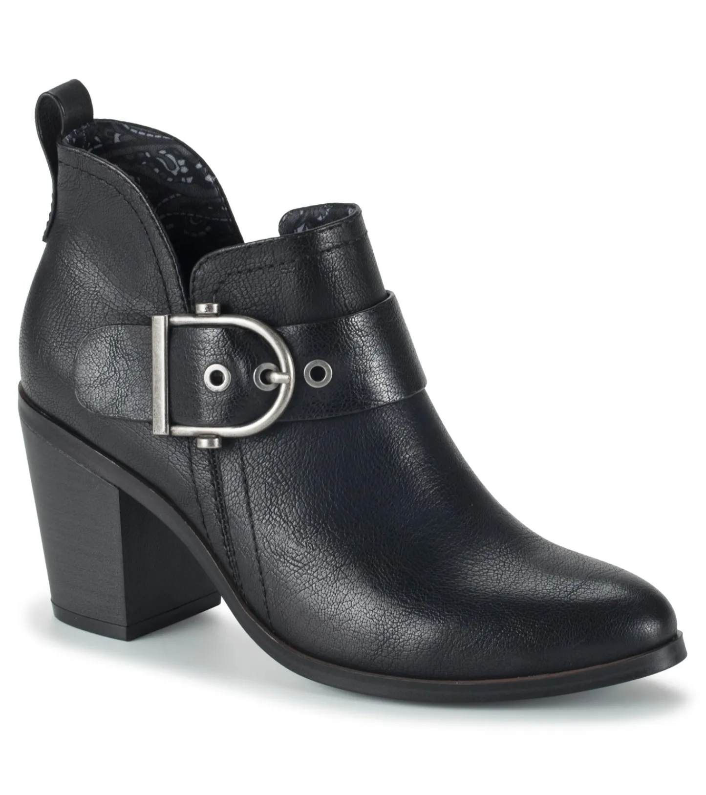 Baretraps Booties^Karina Block Heel Ankle Bootie Black