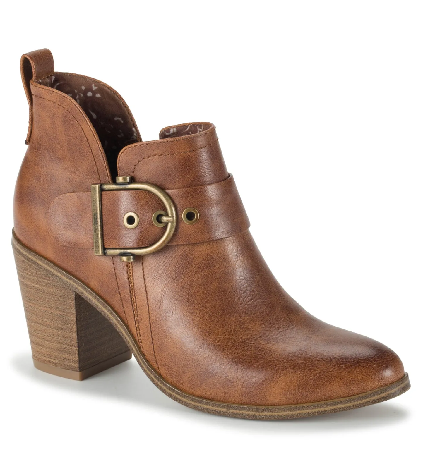 Baretraps Booties^Karina Block Heel Ankle Bootie Brown