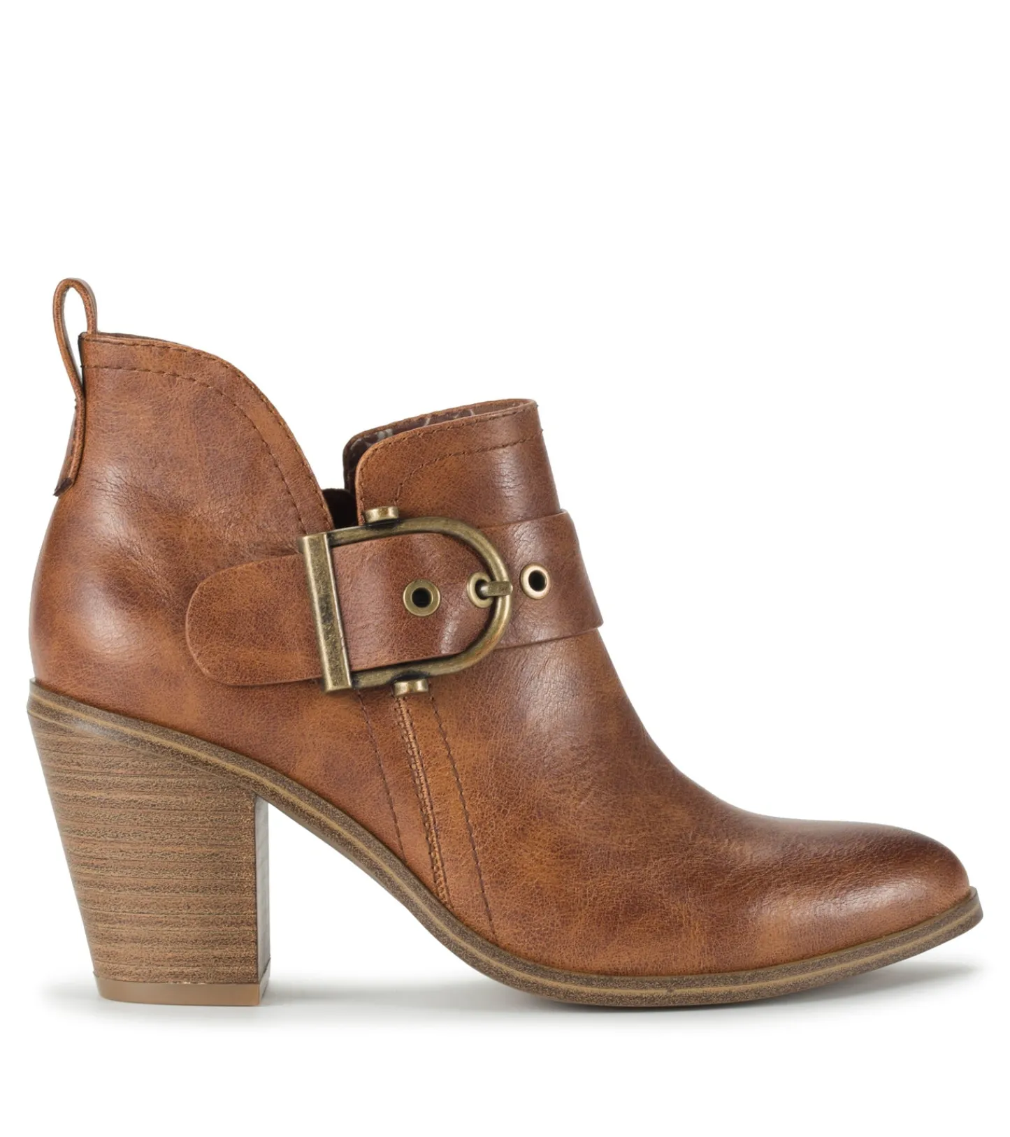 Baretraps Booties^Karina Block Heel Ankle Bootie Brown
