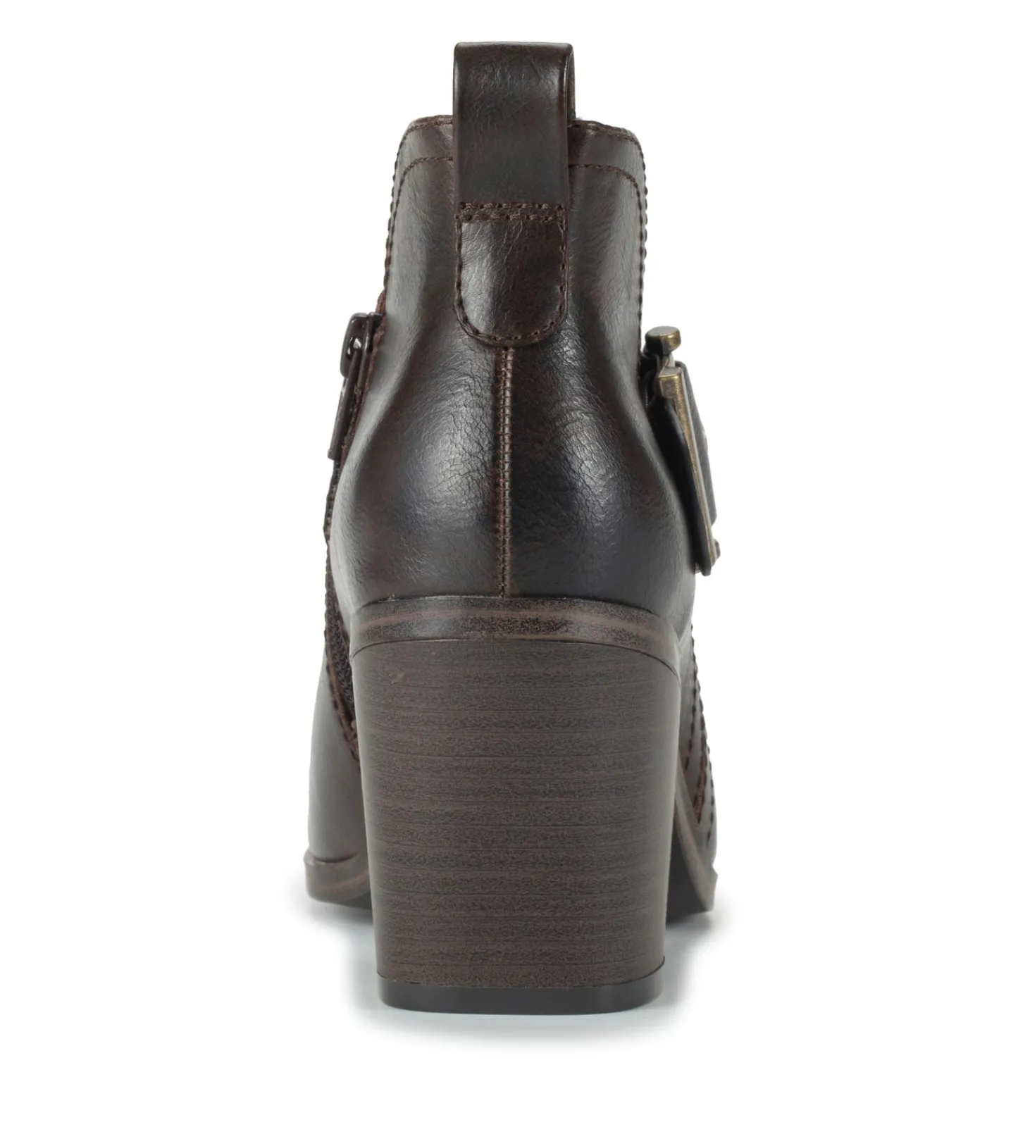 Baretraps Booties^Karina Block Heel Ankle Bootie DarkBrown