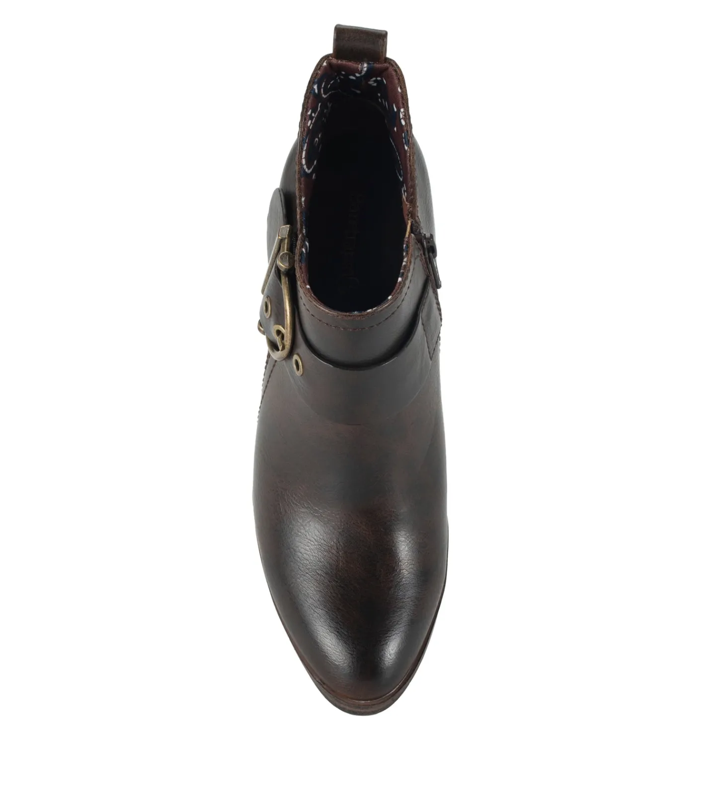 Baretraps Booties^Karina Block Heel Ankle Bootie DarkBrown