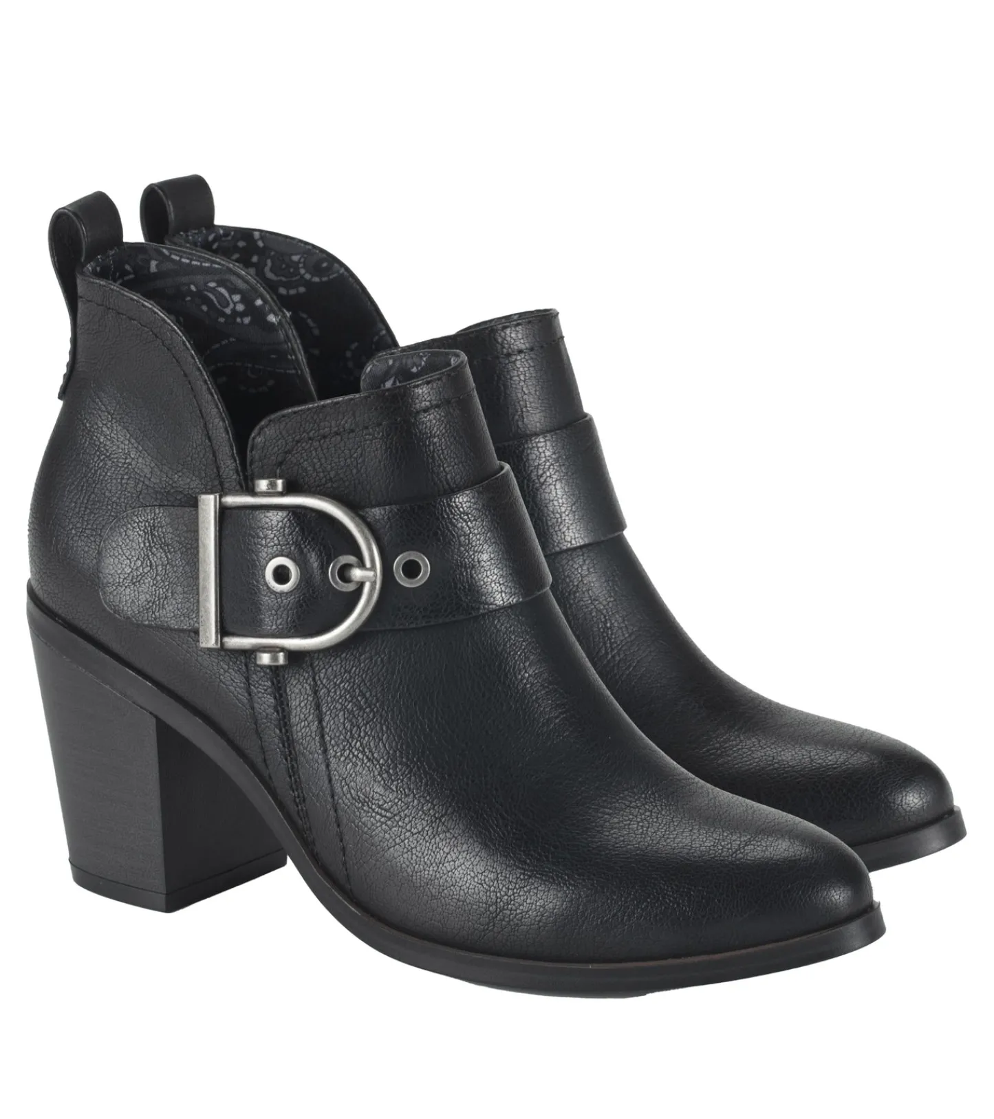 Baretraps Booties^Karina Block Heel Ankle Bootie Black
