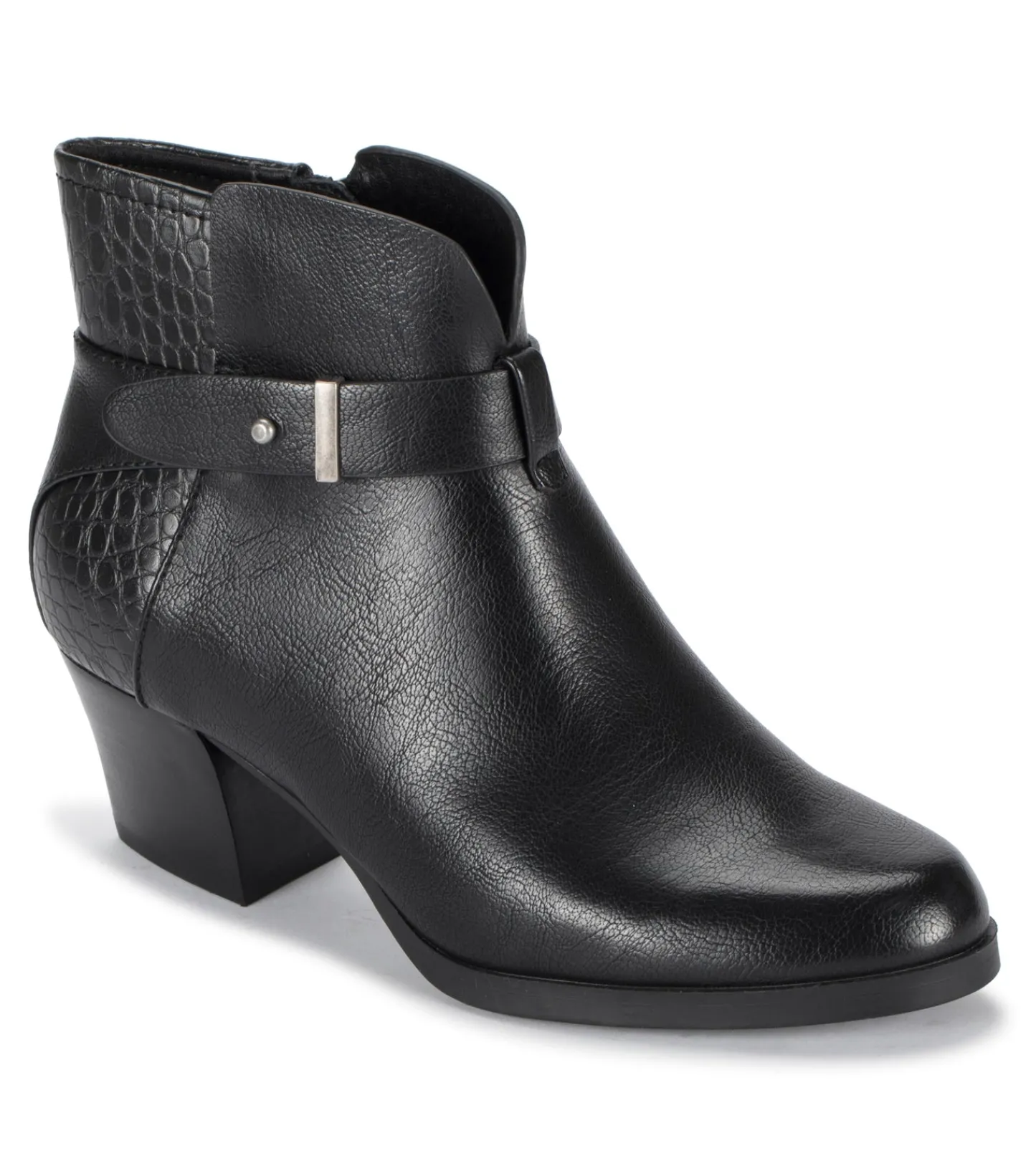 Baretraps Booties^Lane Block Heel Bootie BlackCroco
