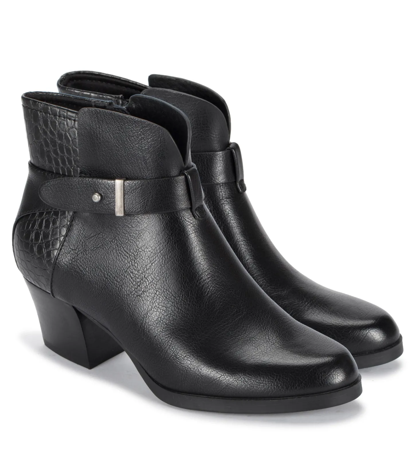 Baretraps Booties^Lane Block Heel Bootie BlackCroco