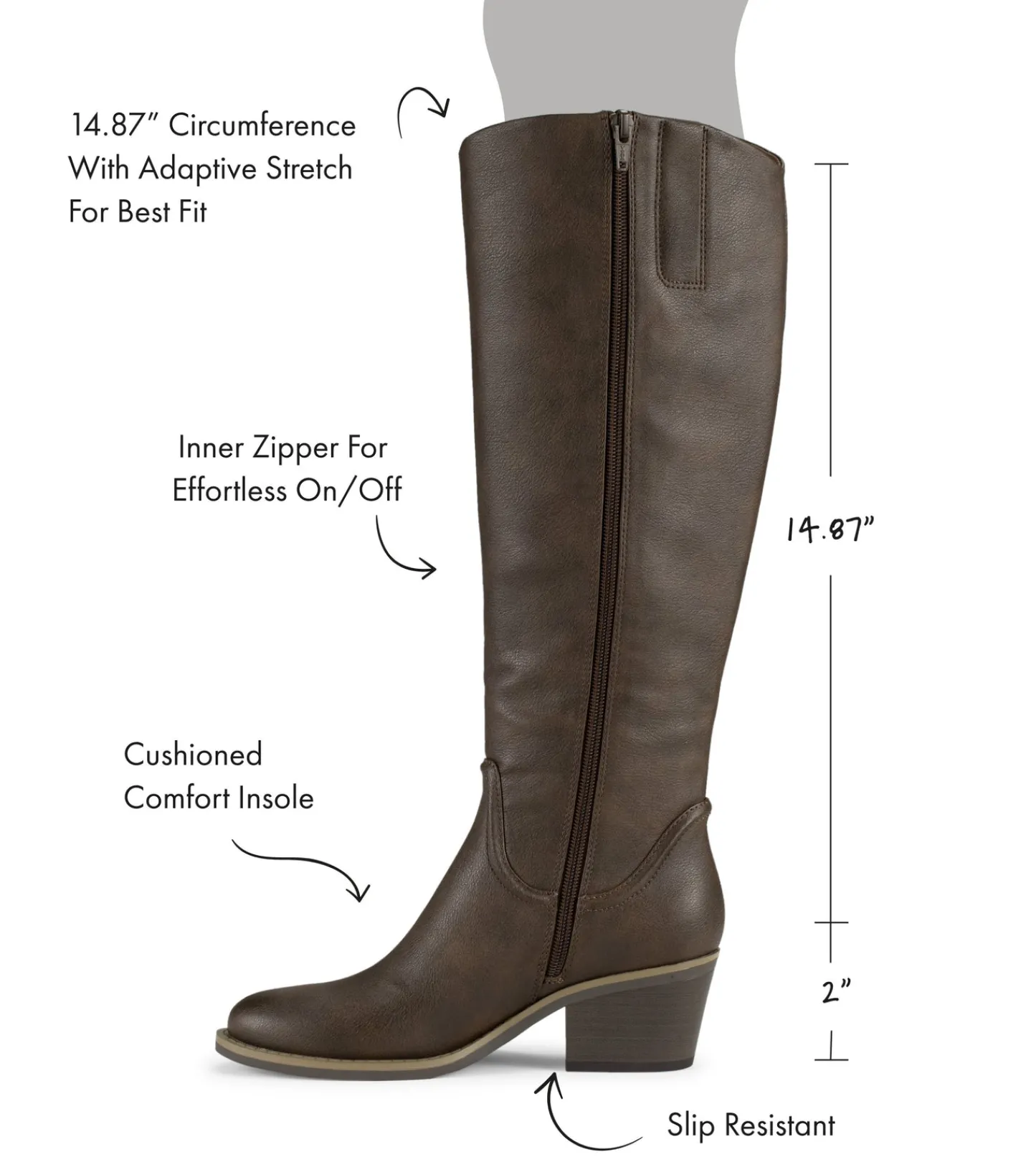 Baretraps Knee High Boots^Laryssa Riding Boot DarkBrown