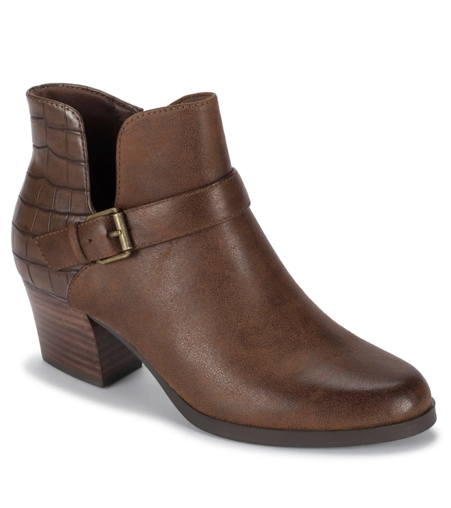 Baretraps Booties^Lexis Block Heel Bootie BrushBrownCroco
