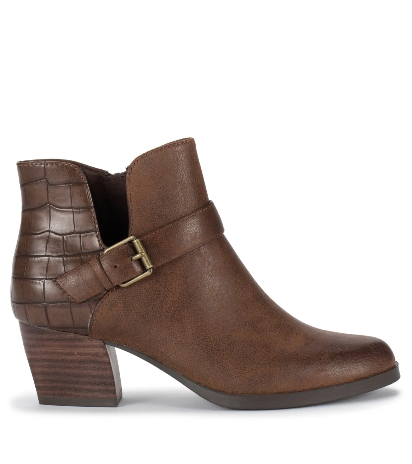 Baretraps Booties^Lexis Block Heel Bootie BrushBrownCroco
