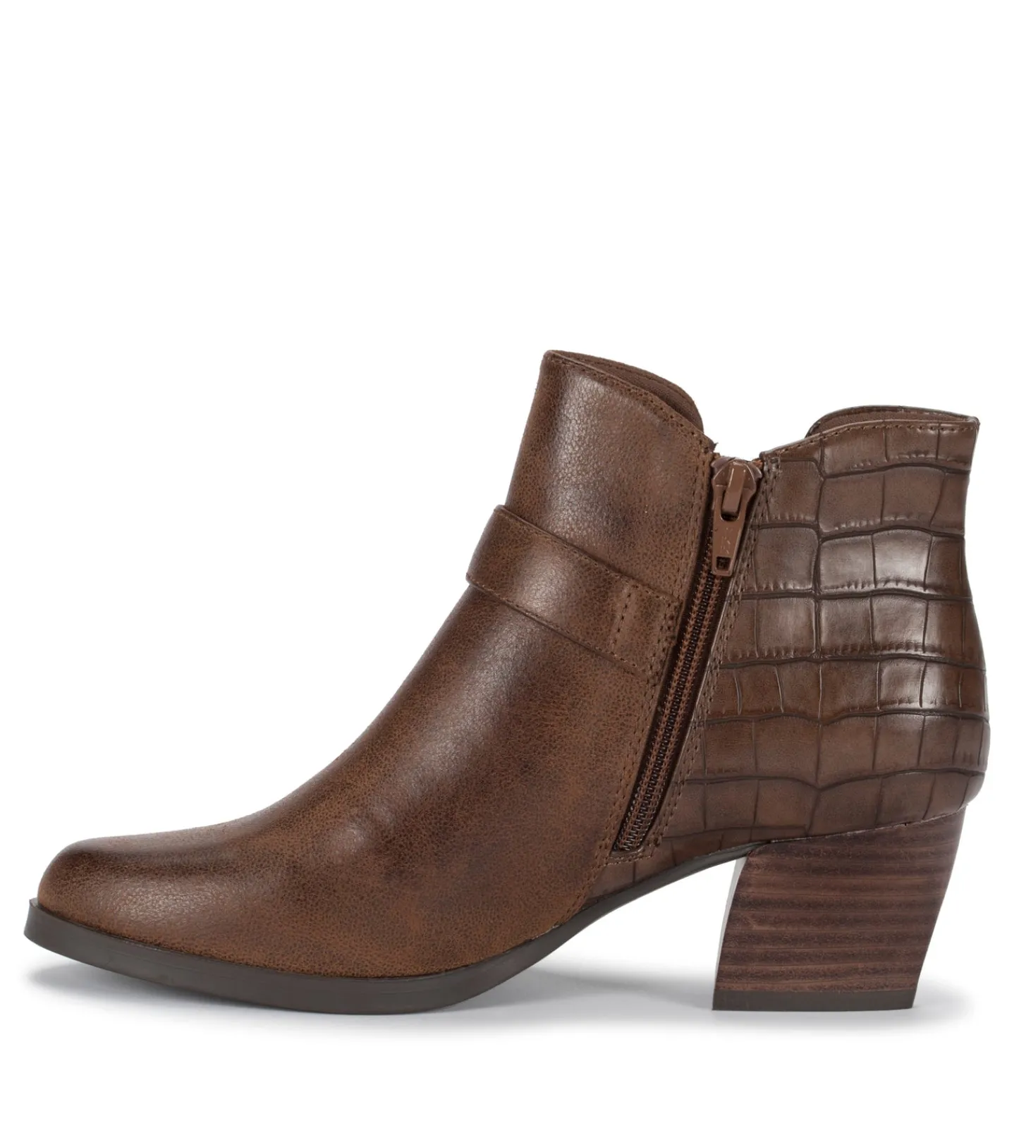 Baretraps Booties^Lexis Block Heel Bootie BrushBrownCroco