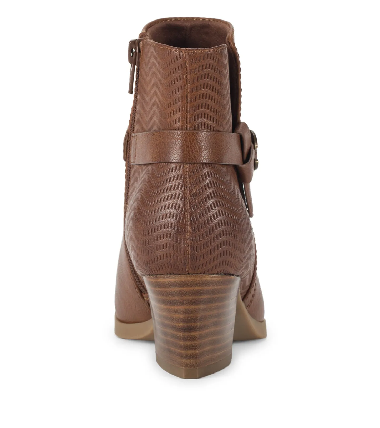 Baretraps Booties^Linda Block Heel Bootie Cognac