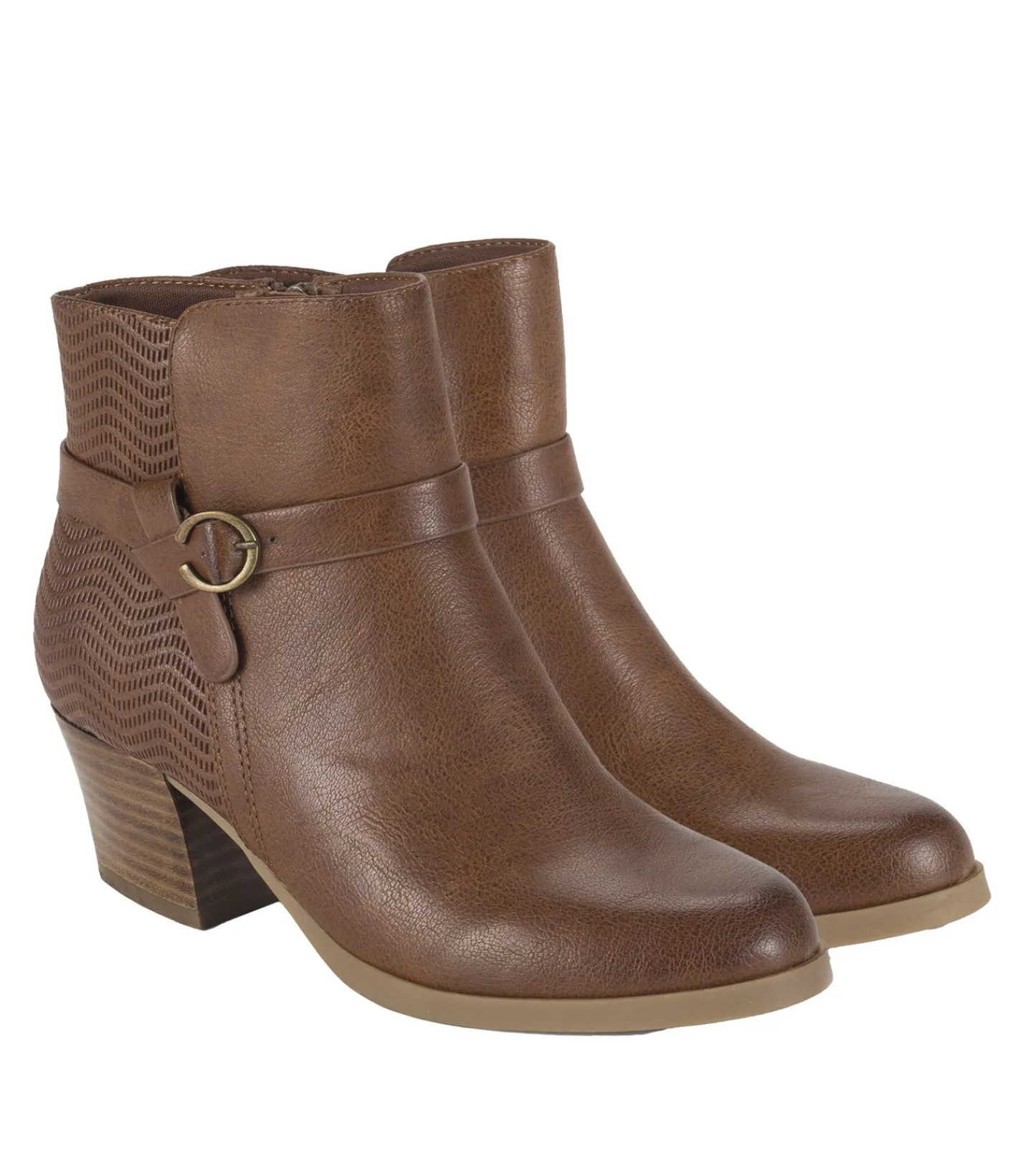 Baretraps Booties^Linda Block Heel Bootie Cognac