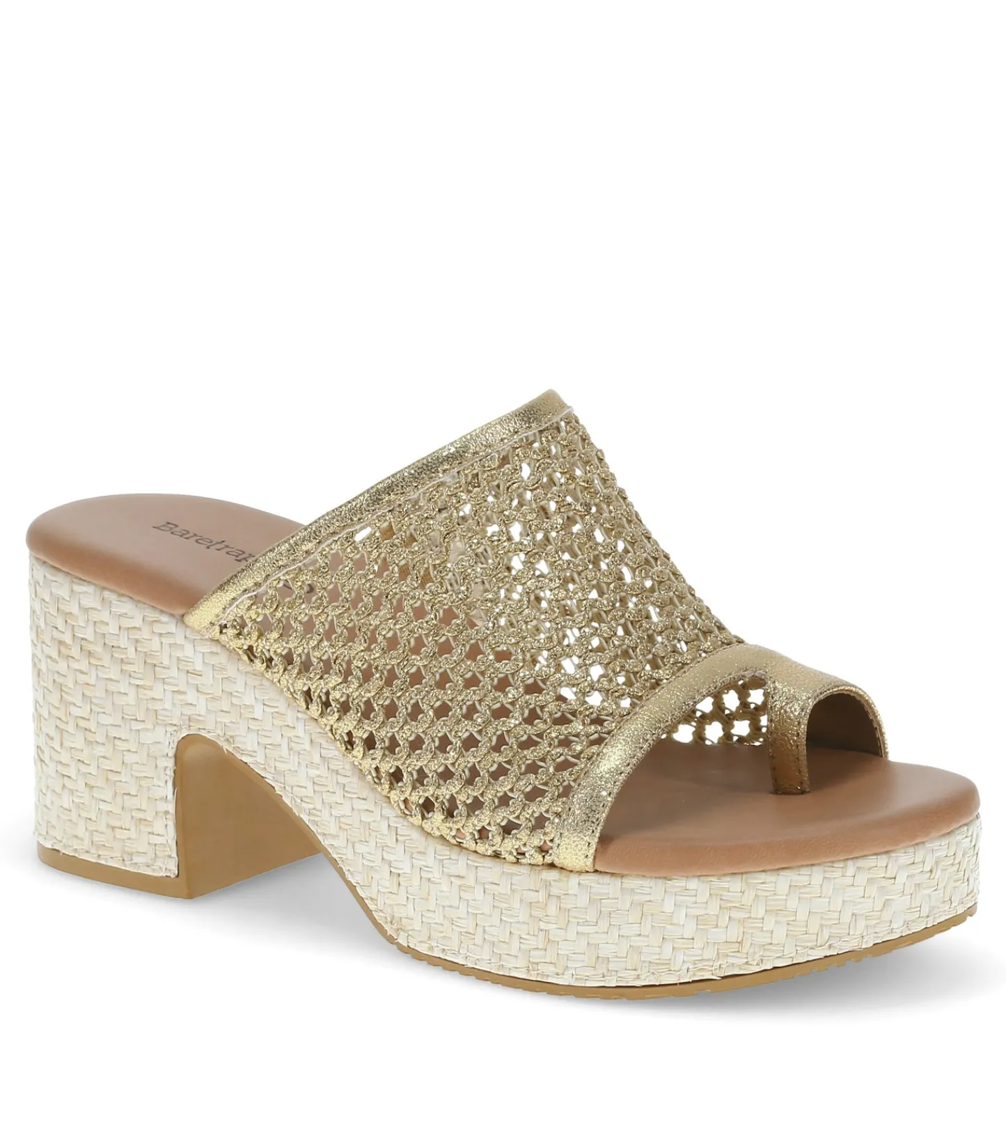 Baretraps Slides & Slip On Sandals^Michaela Block Heel Sandal OldGold