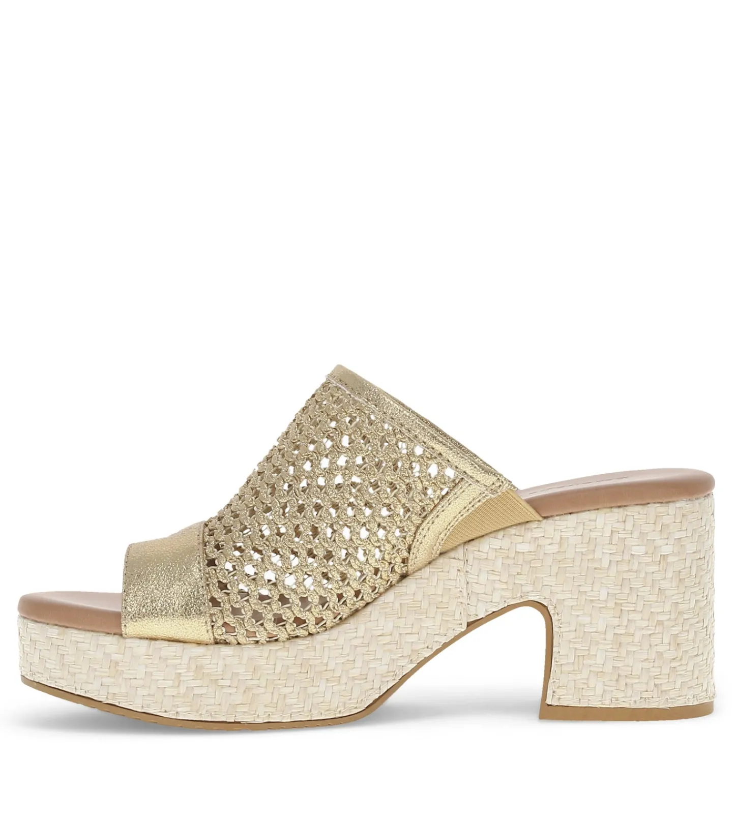 Baretraps Slides & Slip On Sandals^Michaela Block Heel Sandal OldGold