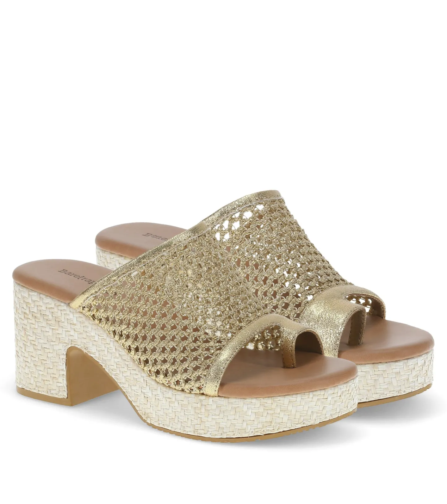 Baretraps Slides & Slip On Sandals^Michaela Block Heel Sandal OldGold