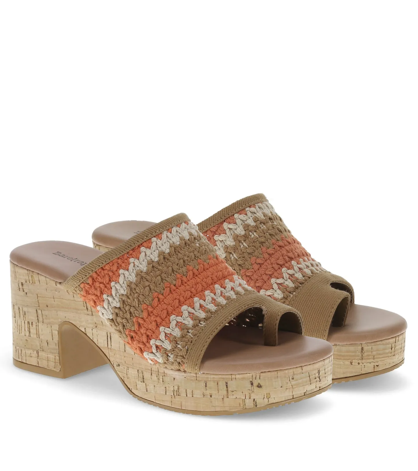 Baretraps Slides & Slip On Sandals^Michaela Block Heel Sandal OrangeAidMulti