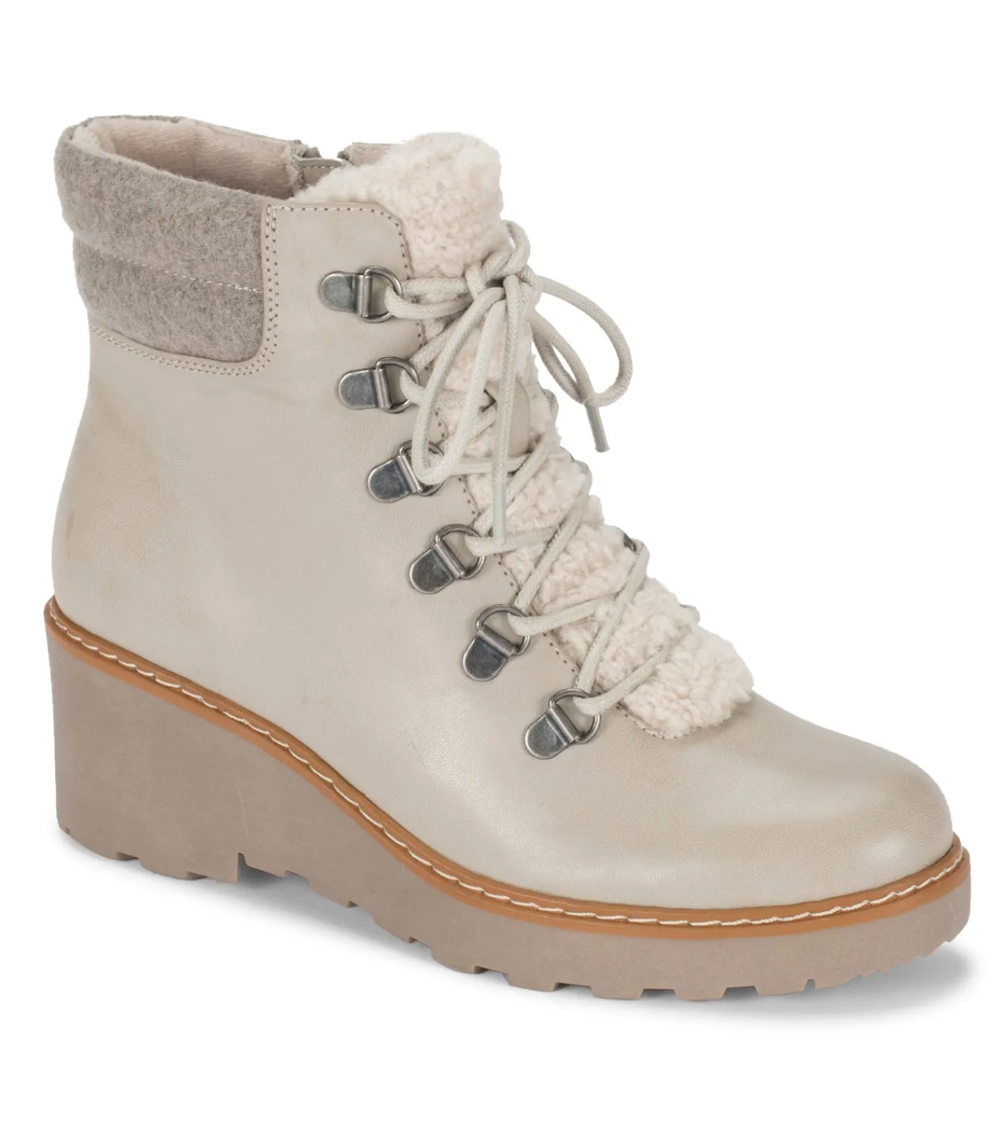 Baretraps Booties^Nasha Lace Up Wedge Bootie Taupe