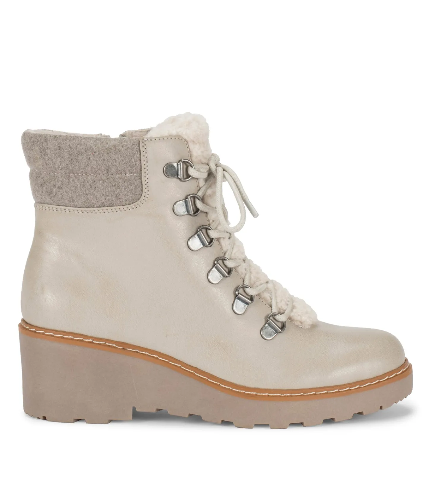 Baretraps Booties^Nasha Lace Up Wedge Bootie Taupe