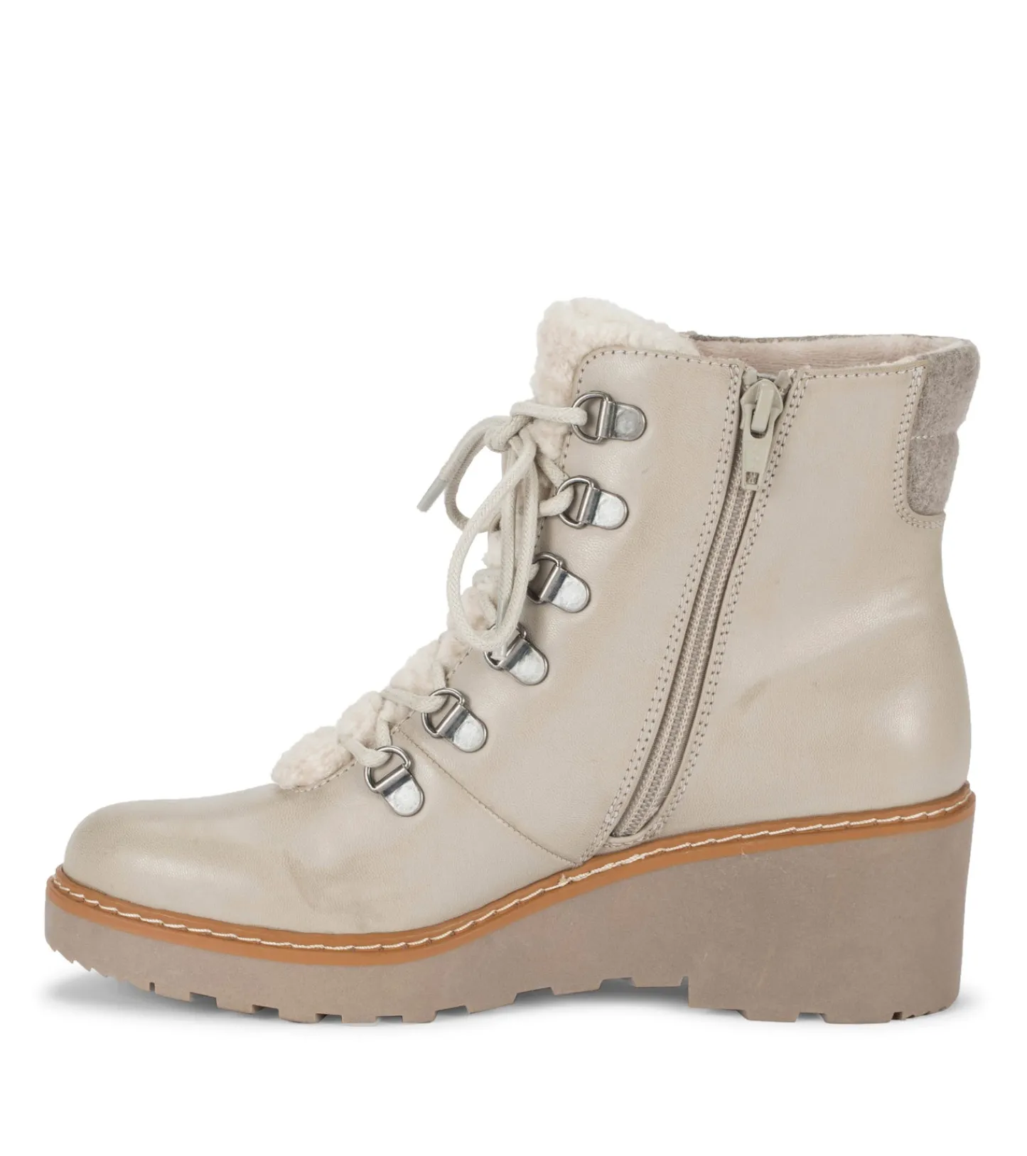 Baretraps Booties^Nasha Lace Up Wedge Bootie Taupe
