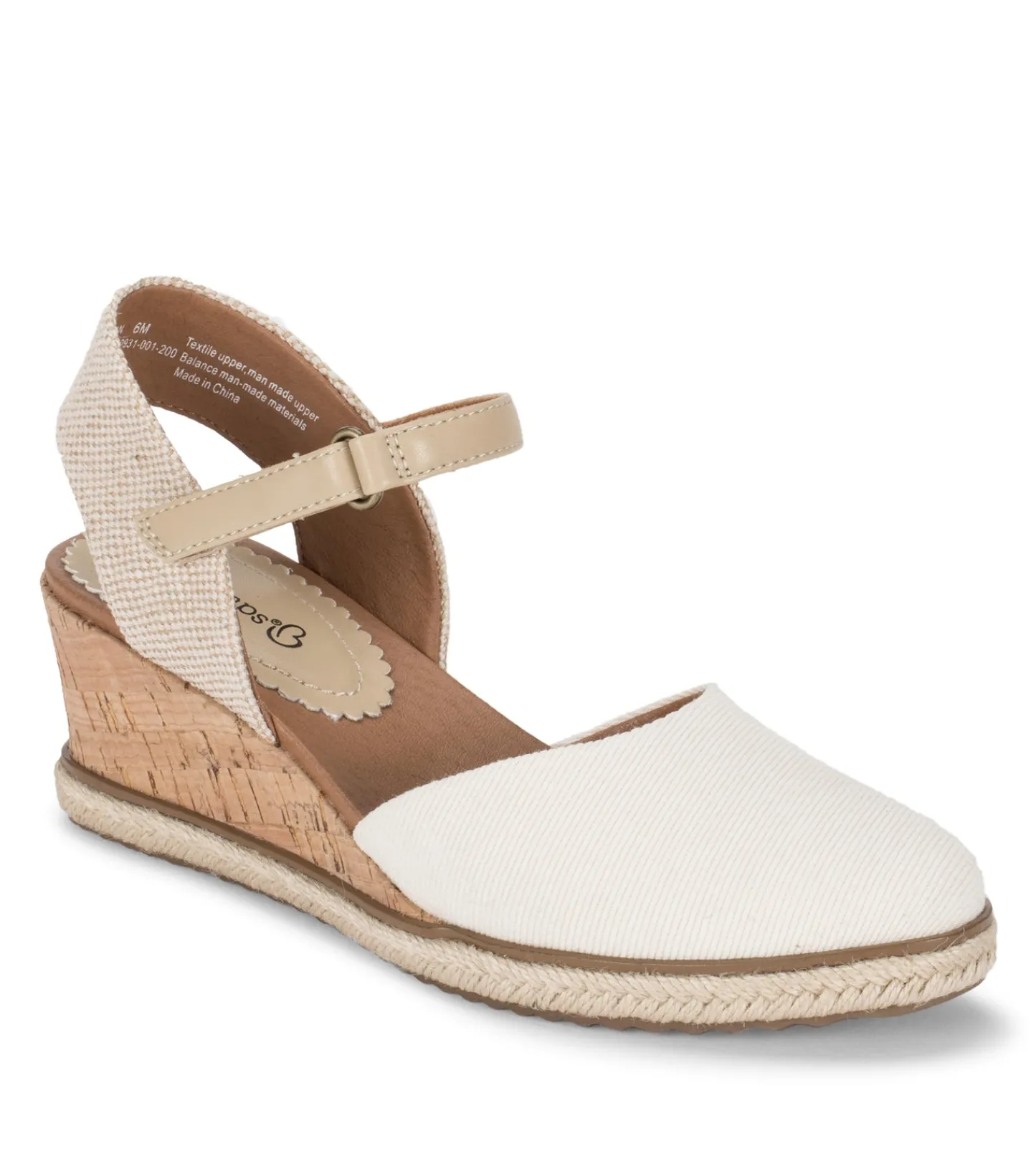 Baretraps Wedge Sandals^Ocean Closed Toe Wedge Sandal Cream