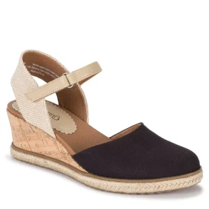 Baretraps Wedge Sandals^Ocean Closed Toe Wedge Sandal BlackCanvas