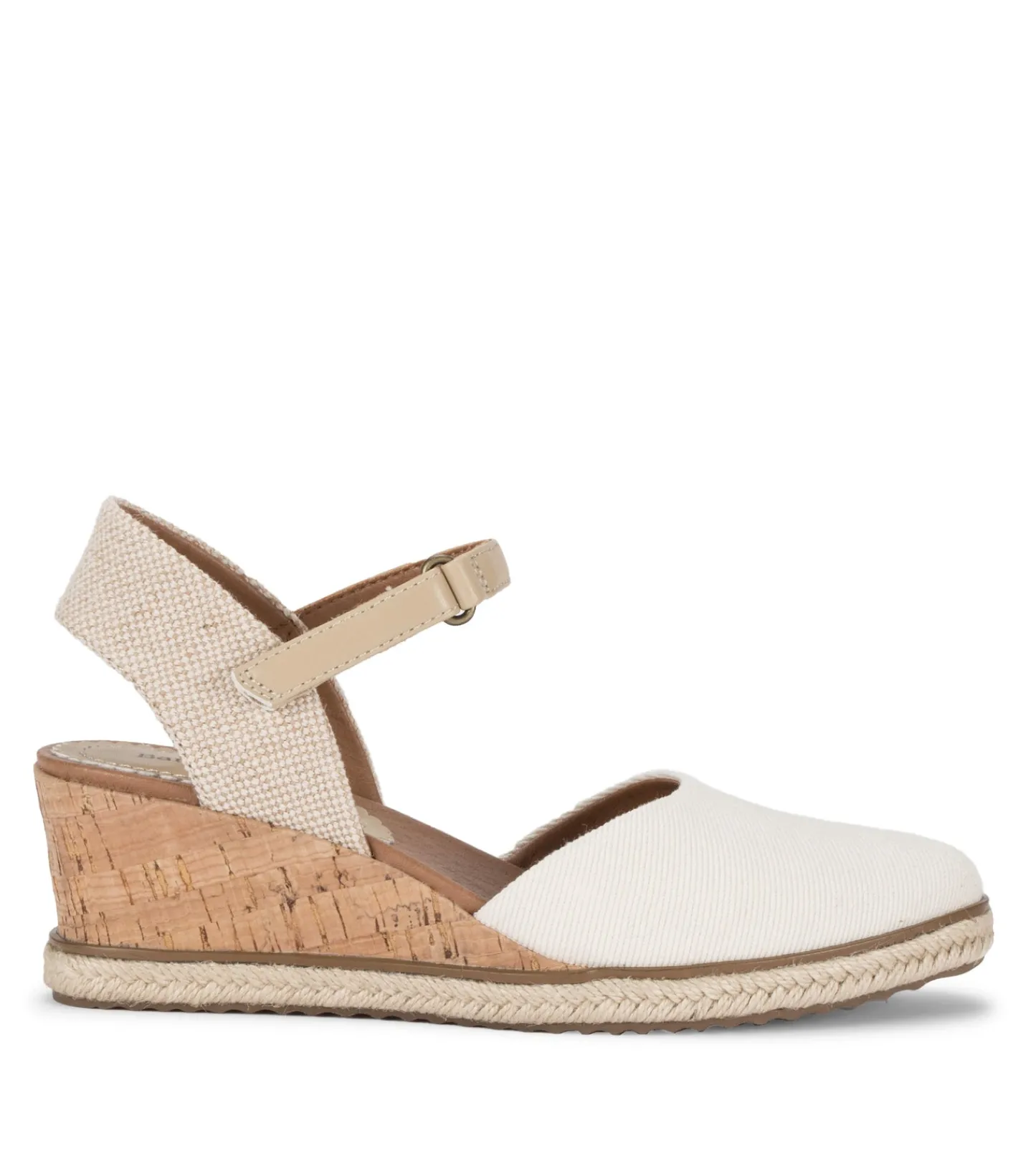 Baretraps Wedge Sandals^Ocean Closed Toe Wedge Sandal Cream