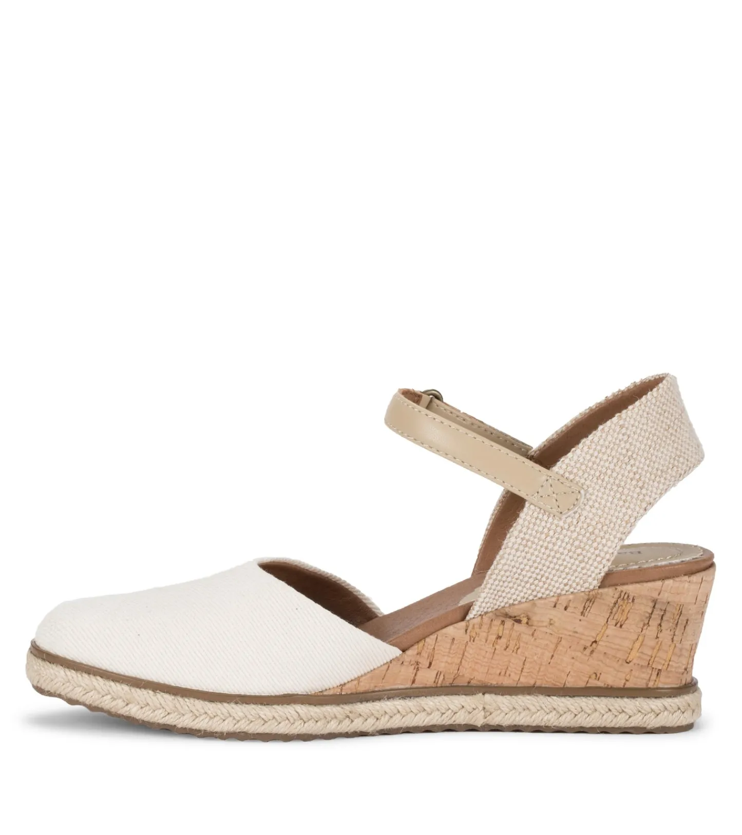 Baretraps Wedge Sandals^Ocean Closed Toe Wedge Sandal Cream
