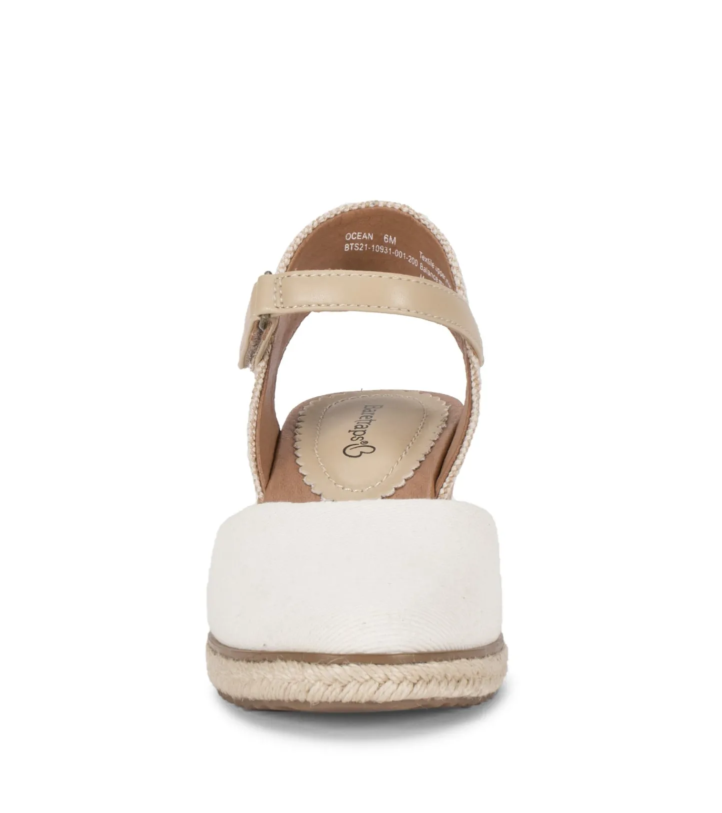 Baretraps Wedge Sandals^Ocean Closed Toe Wedge Sandal Cream