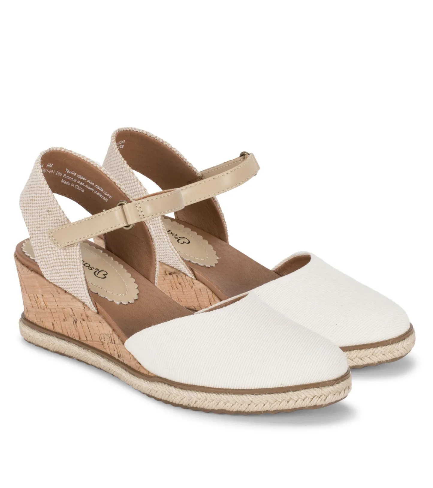 Baretraps Wedge Sandals^Ocean Closed Toe Wedge Sandal Cream