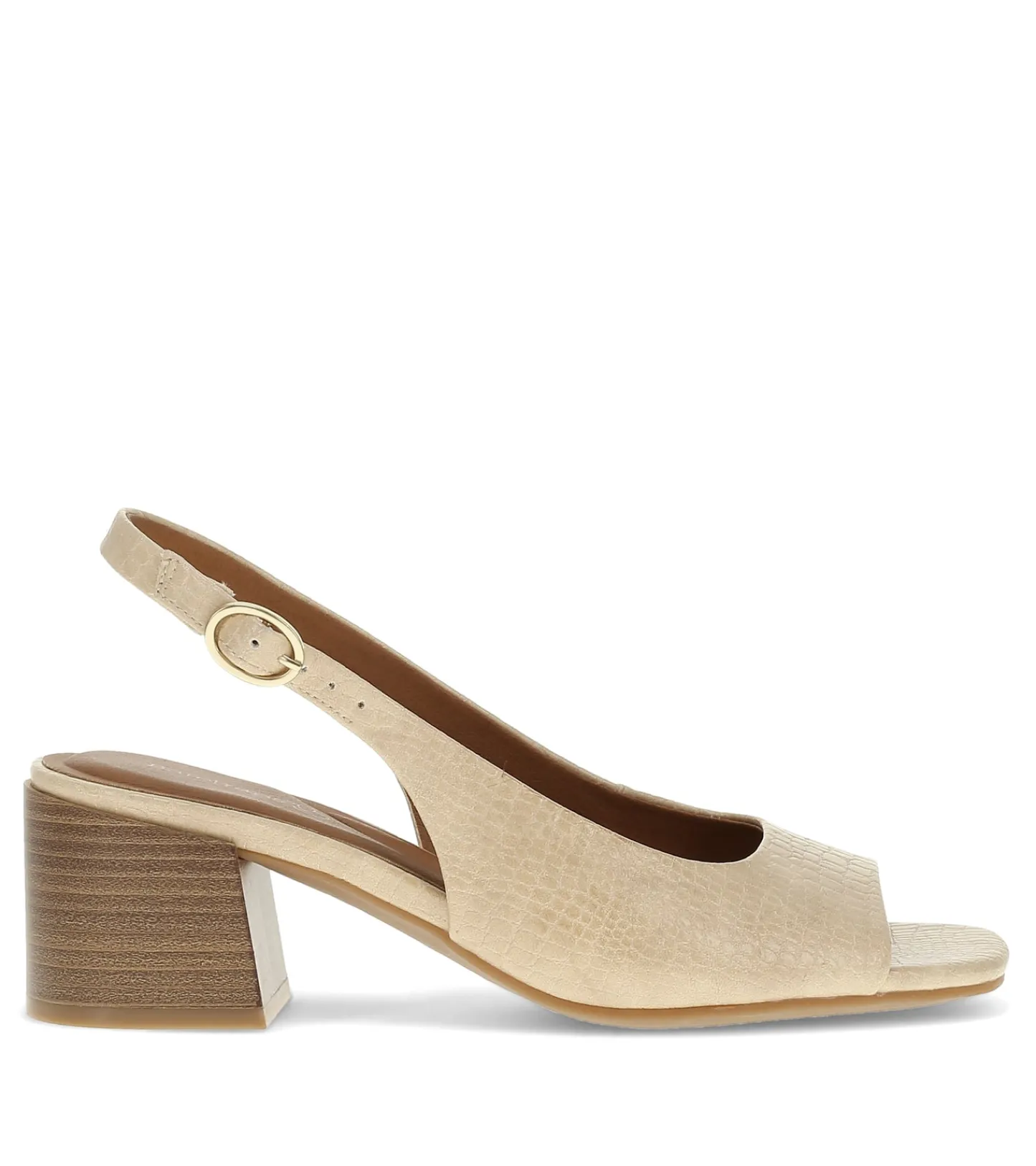 Baretraps Dress Shoes^Promise Peep Toe Slingback Pump Buff