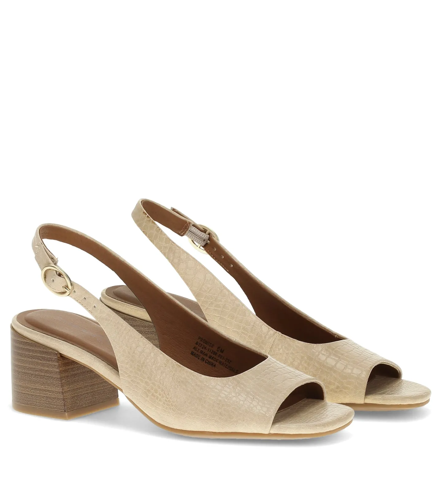 Baretraps Dress Shoes^Promise Peep Toe Slingback Pump Buff