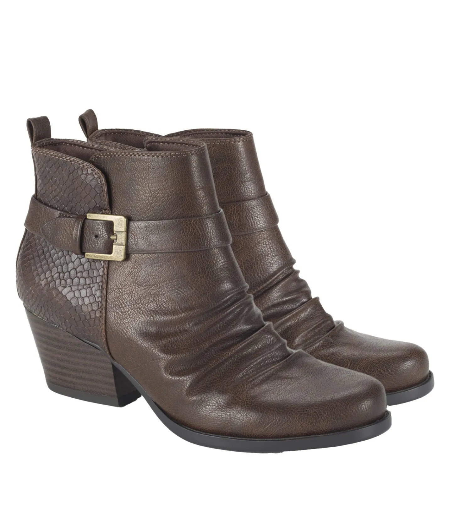 Baretraps Booties^Rebel Block Heel Bootie DarkBrown