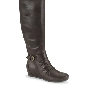 Baretraps Knee High Boots^Sammy Tall Wedge Boot DarkBrown
