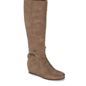 Baretraps Knee High Boots^Scarlett Tall Wedge Boot Truffle