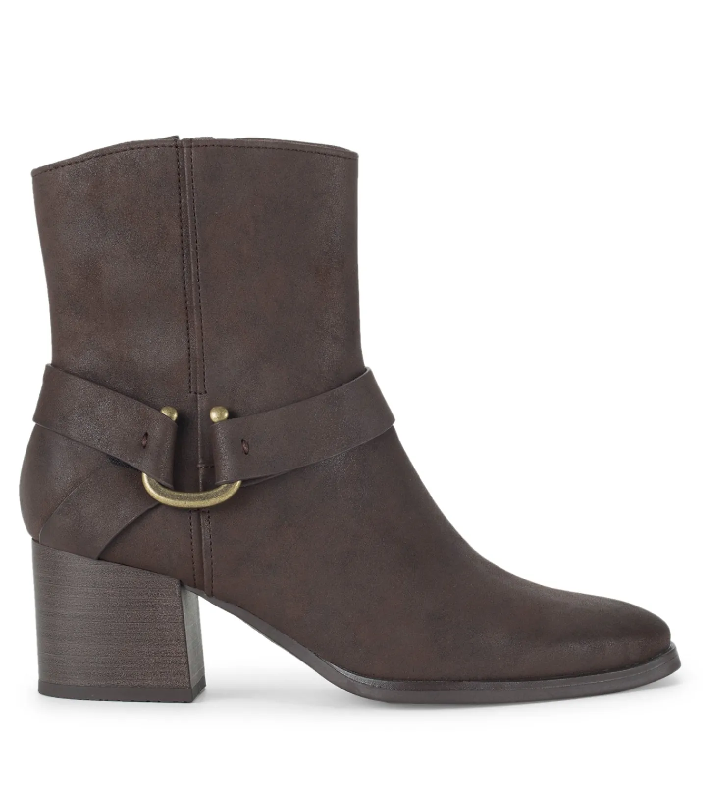 Baretraps Booties^Tiana Block Heel Bootie DarkBrown