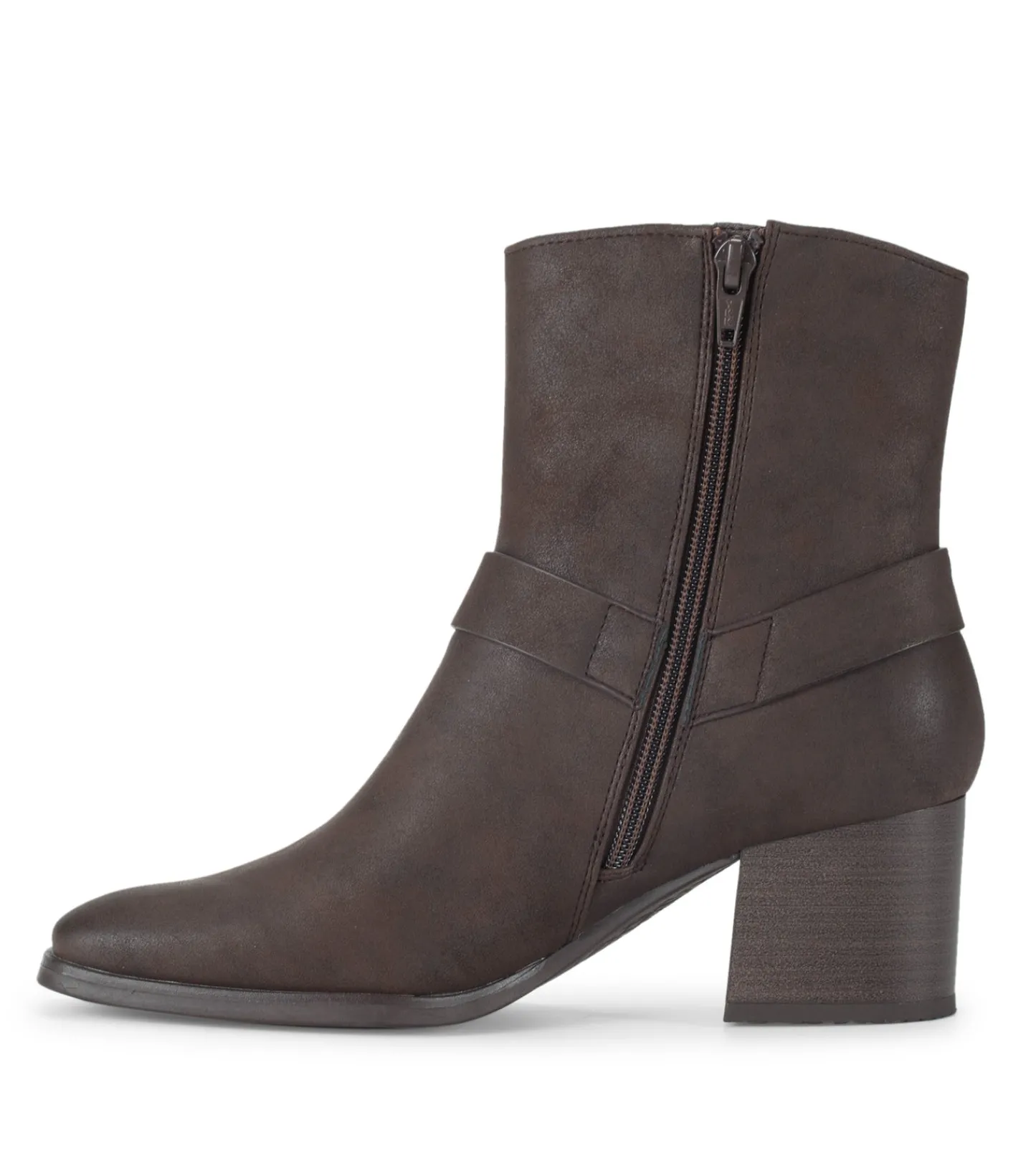 Baretraps Booties^Tiana Block Heel Bootie DarkBrown