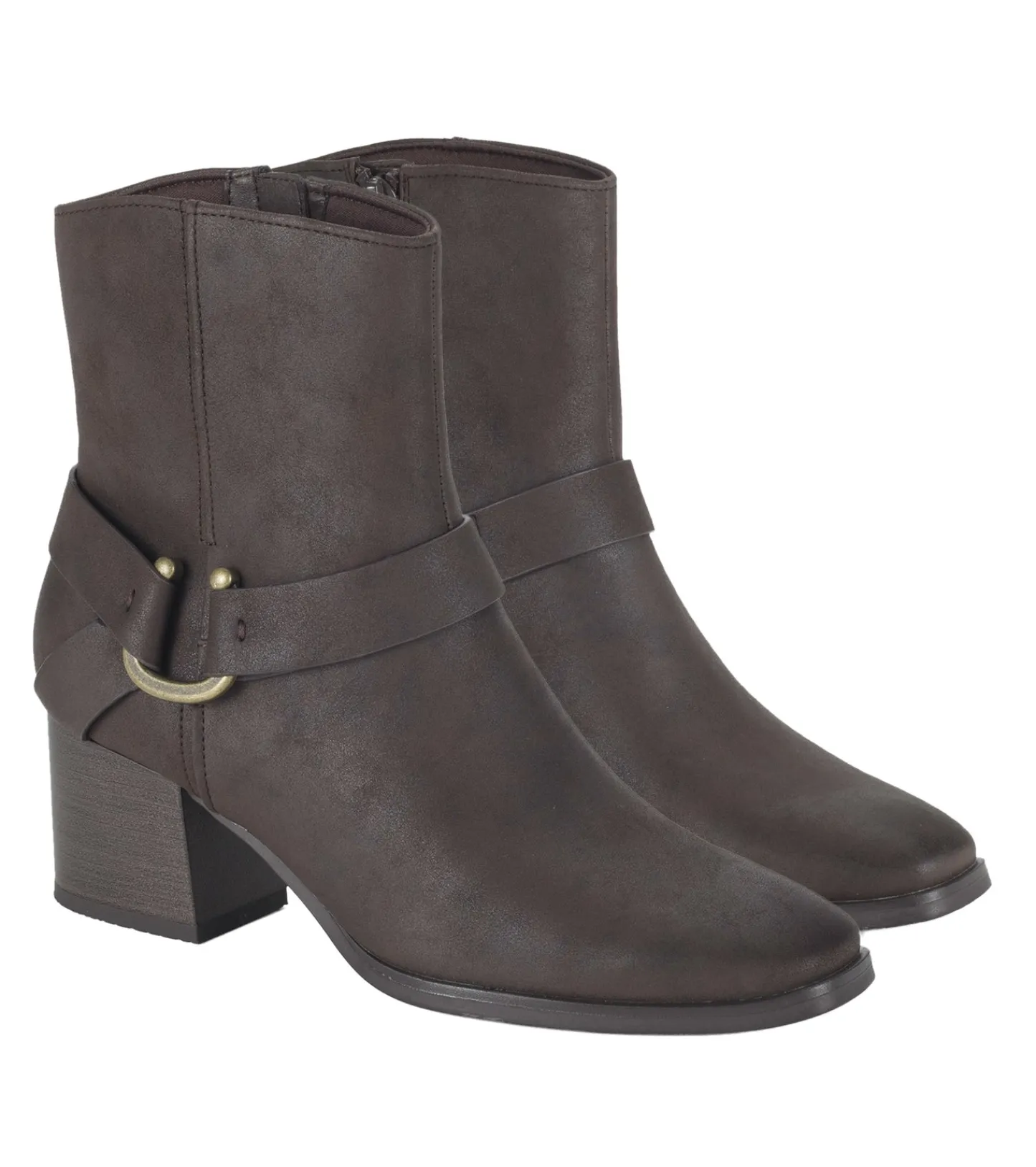 Baretraps Booties^Tiana Block Heel Bootie DarkBrown