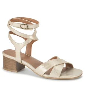 Baretraps Classic Comfort Sandals^Valerie Block Heel Sandal LightGold