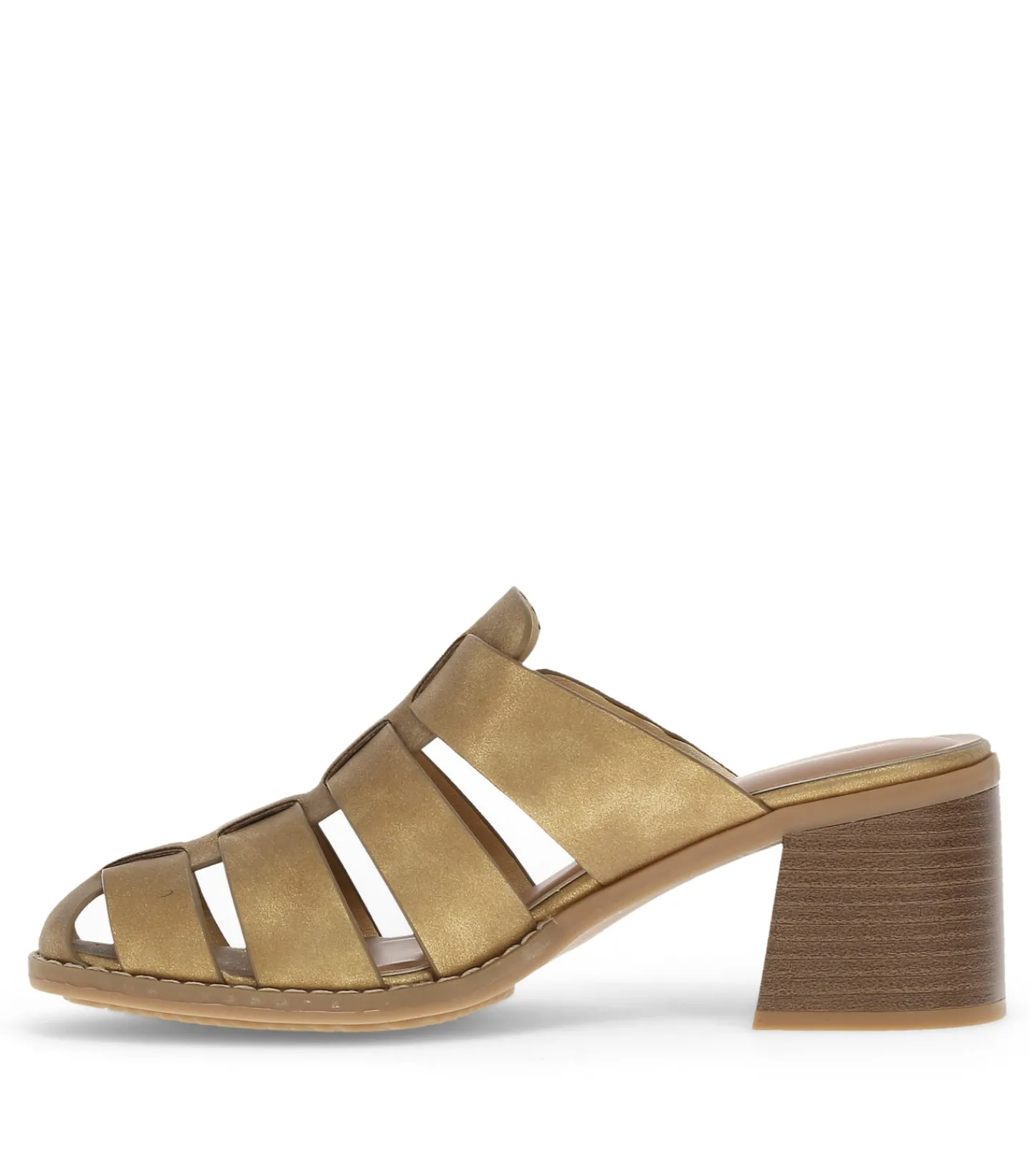 Baretraps Classic Comfort Sandals^Whitnie Block Heel Sandal OldGold