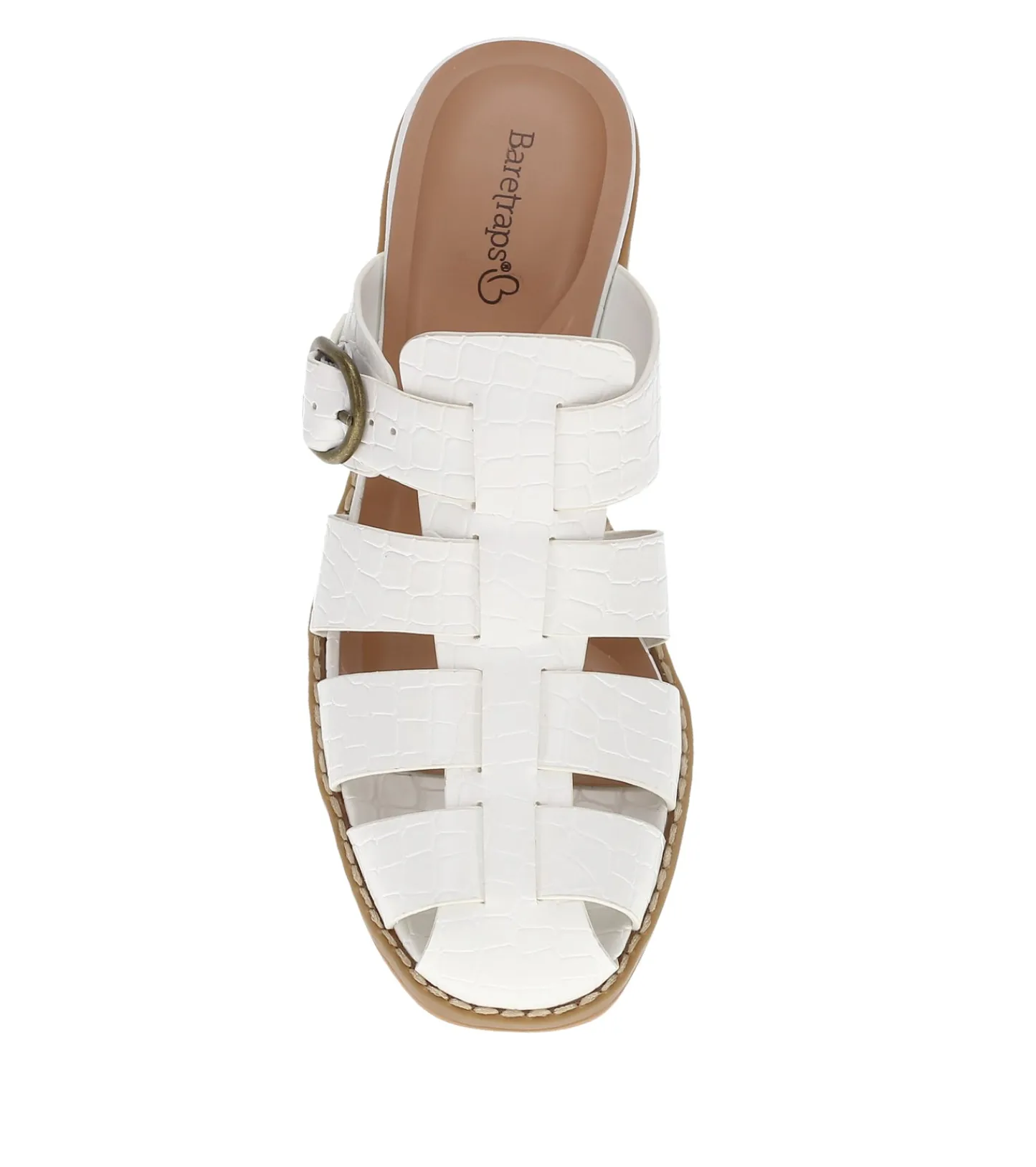 Baretraps Classic Comfort Sandals^Whitnie Block Heel Sandal Cream